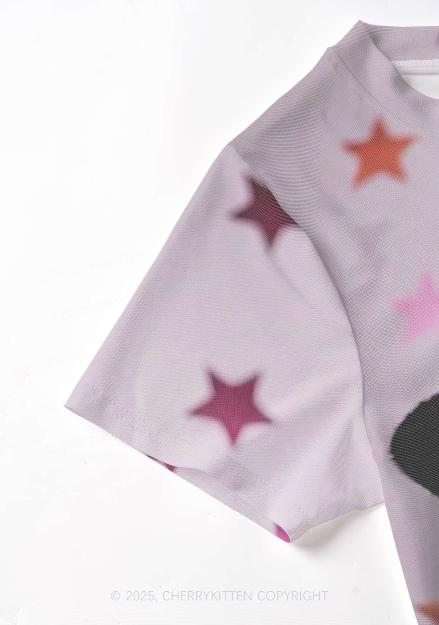 Cow Magic Stars Y2K Mesh Crop Top Cherrykitten - Image 5