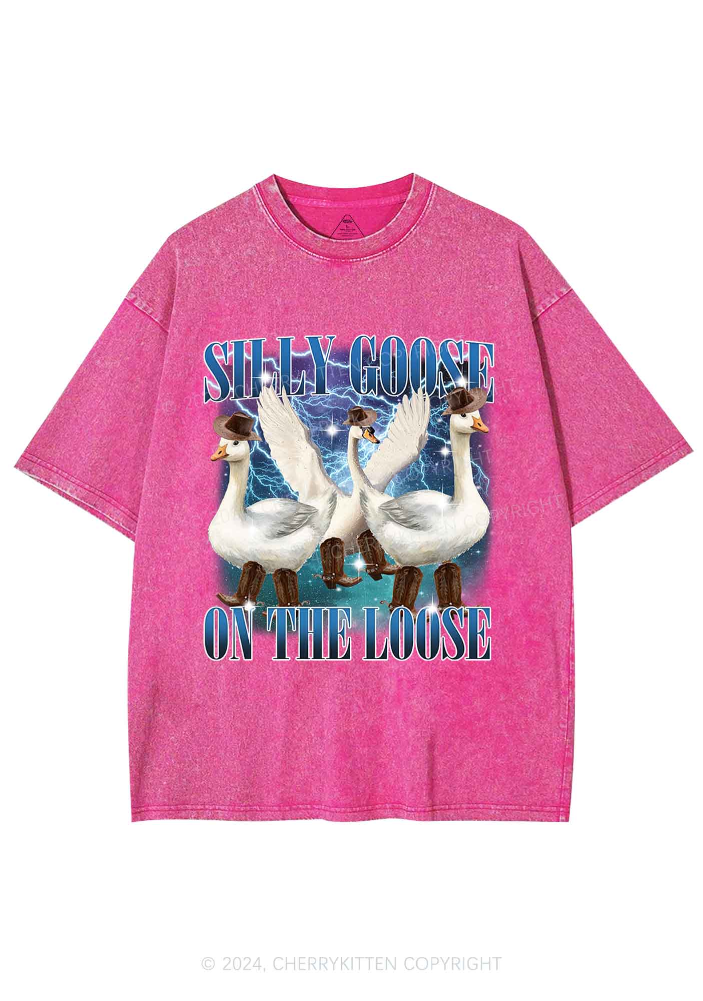 Cowboy Goose Y2K Washed Tee Cherrykitten - Image 4
