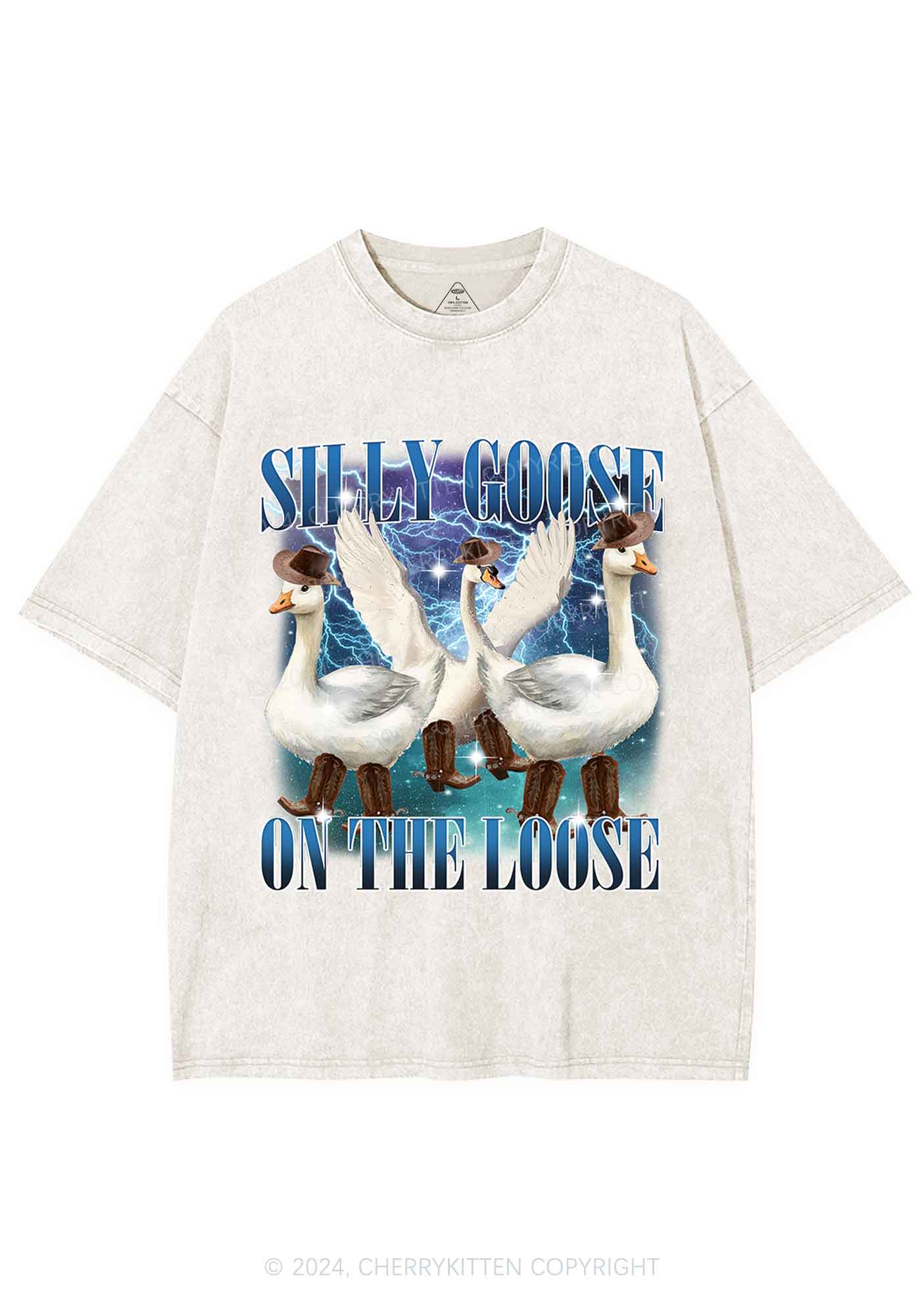Cowboy Goose Y2K Washed Tee Cherrykitten - Image 5