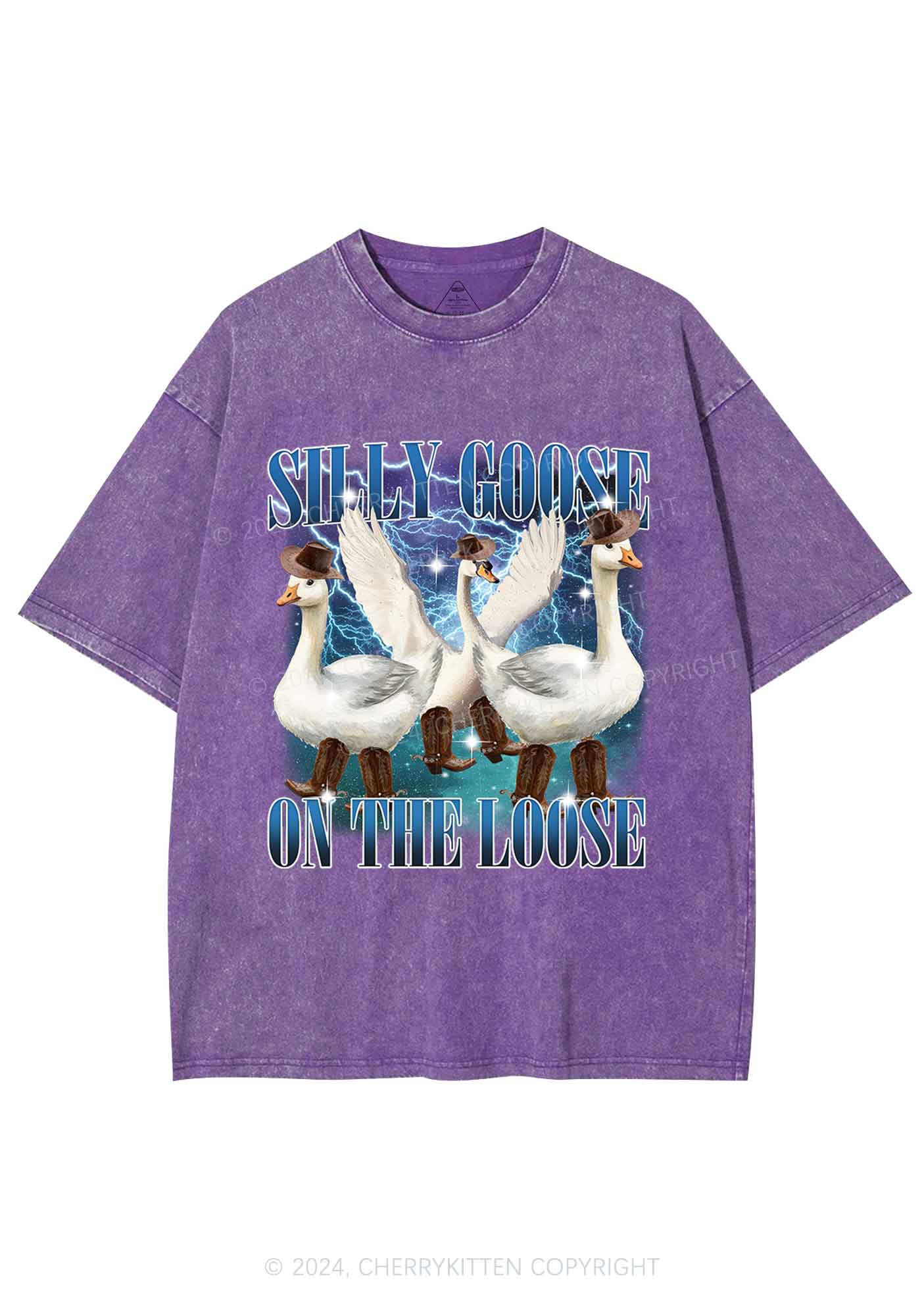 Cowboy Goose Y2K Washed Tee Cherrykitten - Image 6