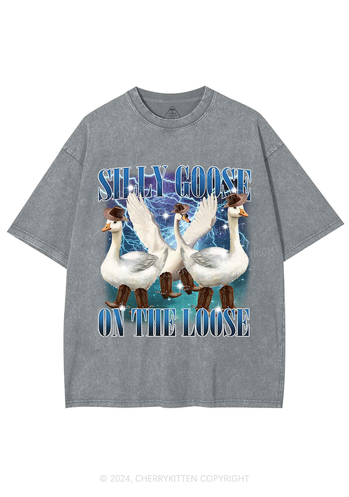 Cowboy Goose Y2K Washed Tee Cherrykitten - Image 7