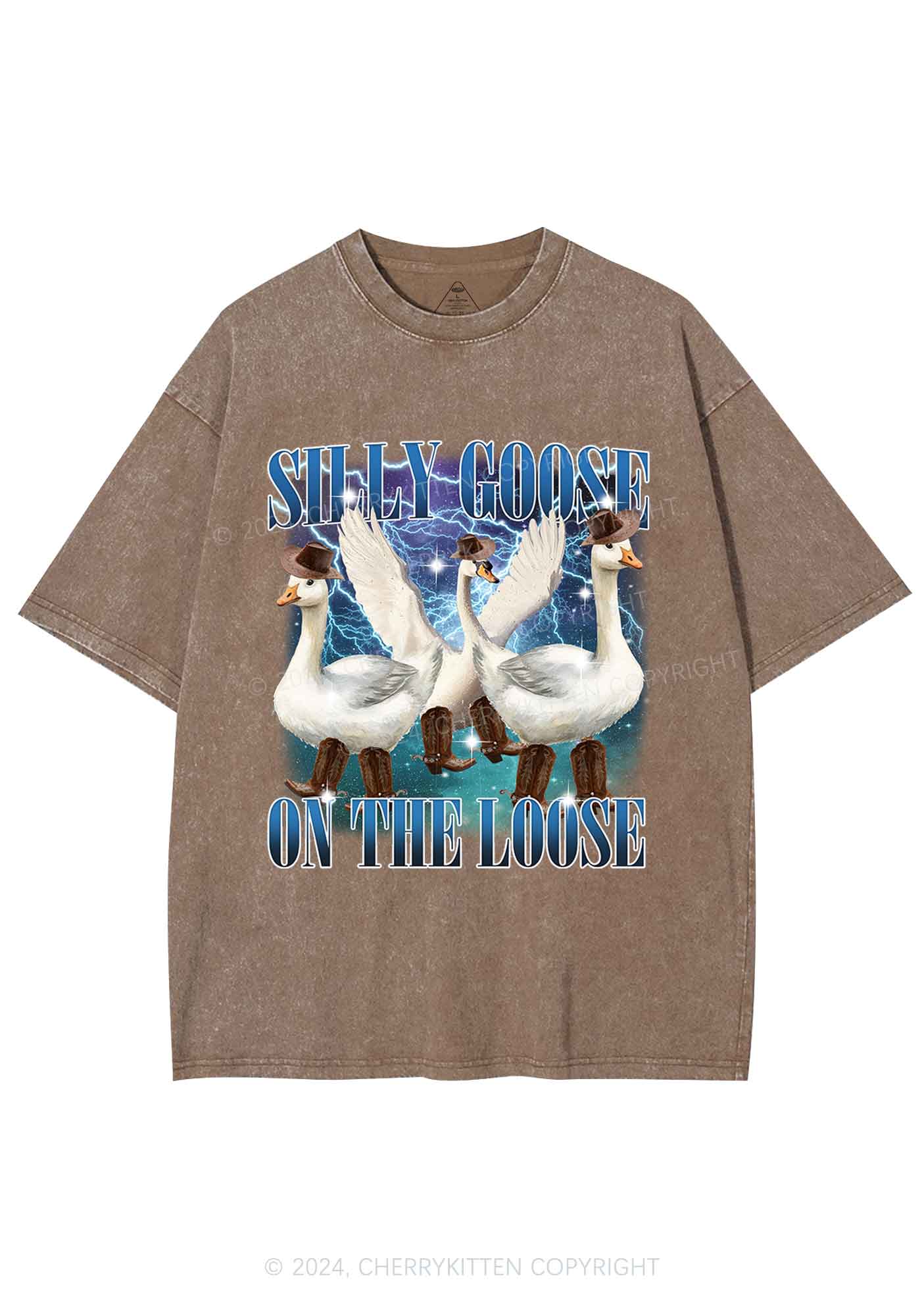 Cowboy Goose Y2K Washed Tee Cherrykitten - Image 8