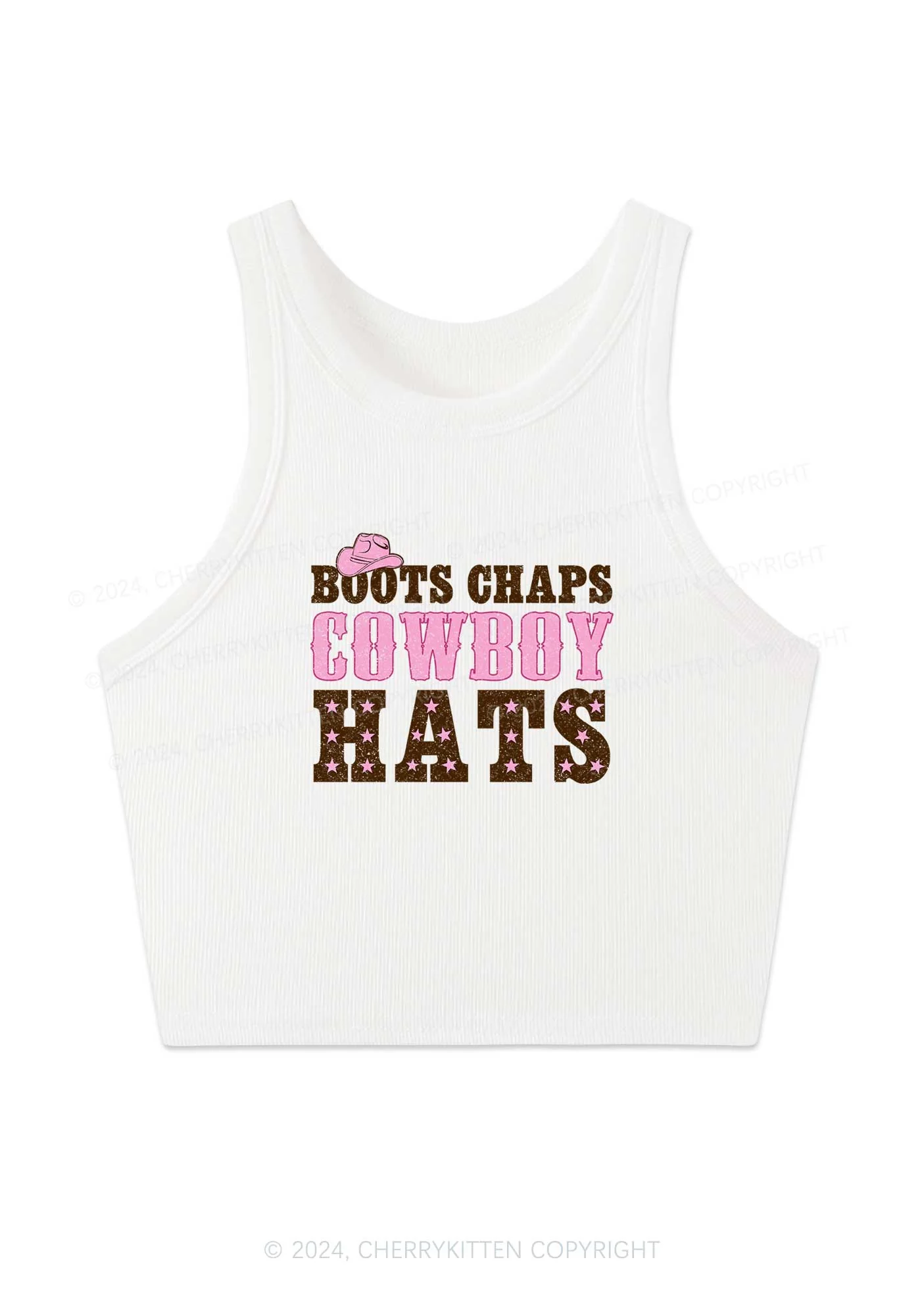 Cowboy Hats Y2K Crop Tank Top Cherrykitten - Image 2