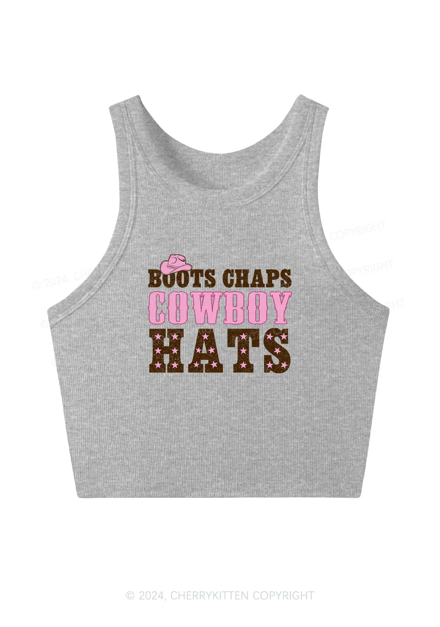 Cowboy Hats Y2K Crop Tank Top Cherrykitten - Image 3