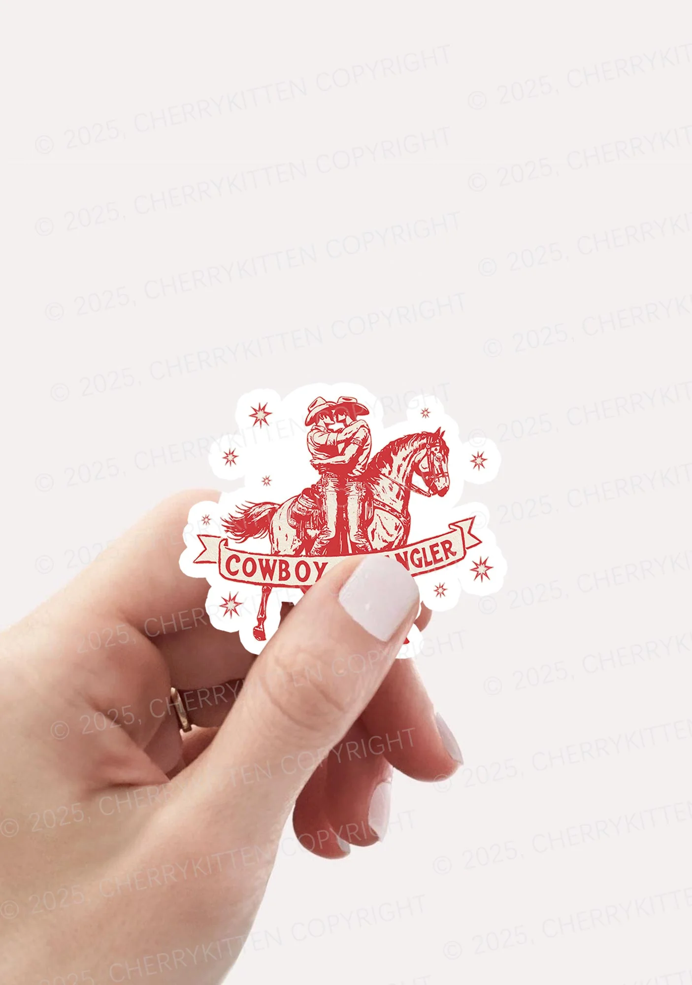 Cowboy Wrangler Pride 1Pc Y2K Sticker Cherrykitten - Image 2