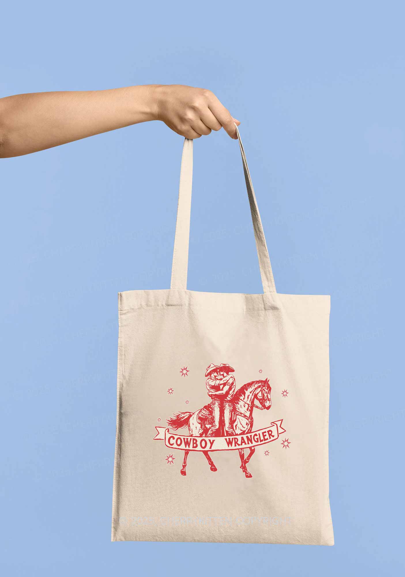 Cowboy Wrangler Pride Y2K Canvas Tote Bag Cherrykitten - Image 2