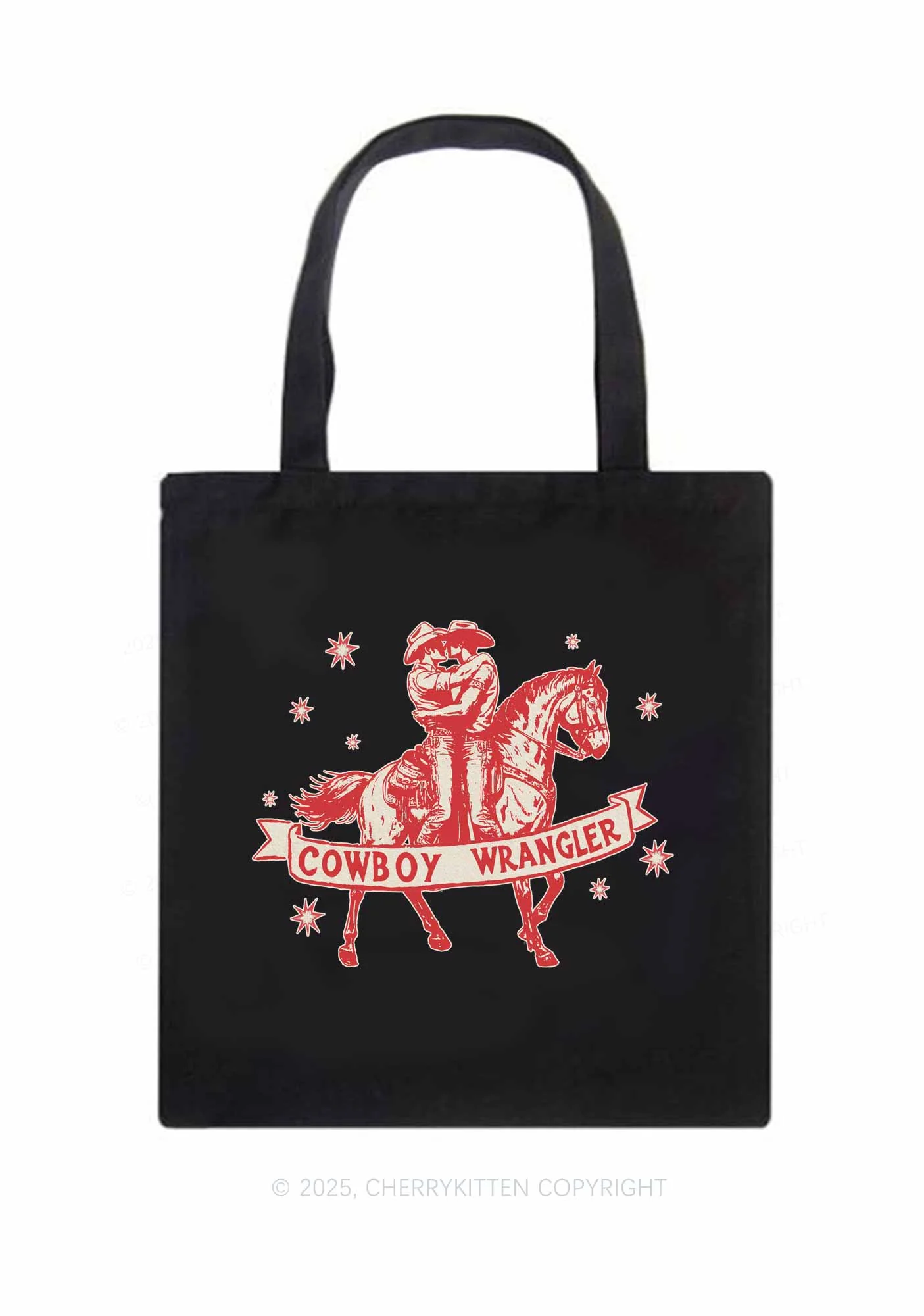 Cowboy Wrangler Pride Y2K Canvas Tote Bag Cherrykitten - Image 3