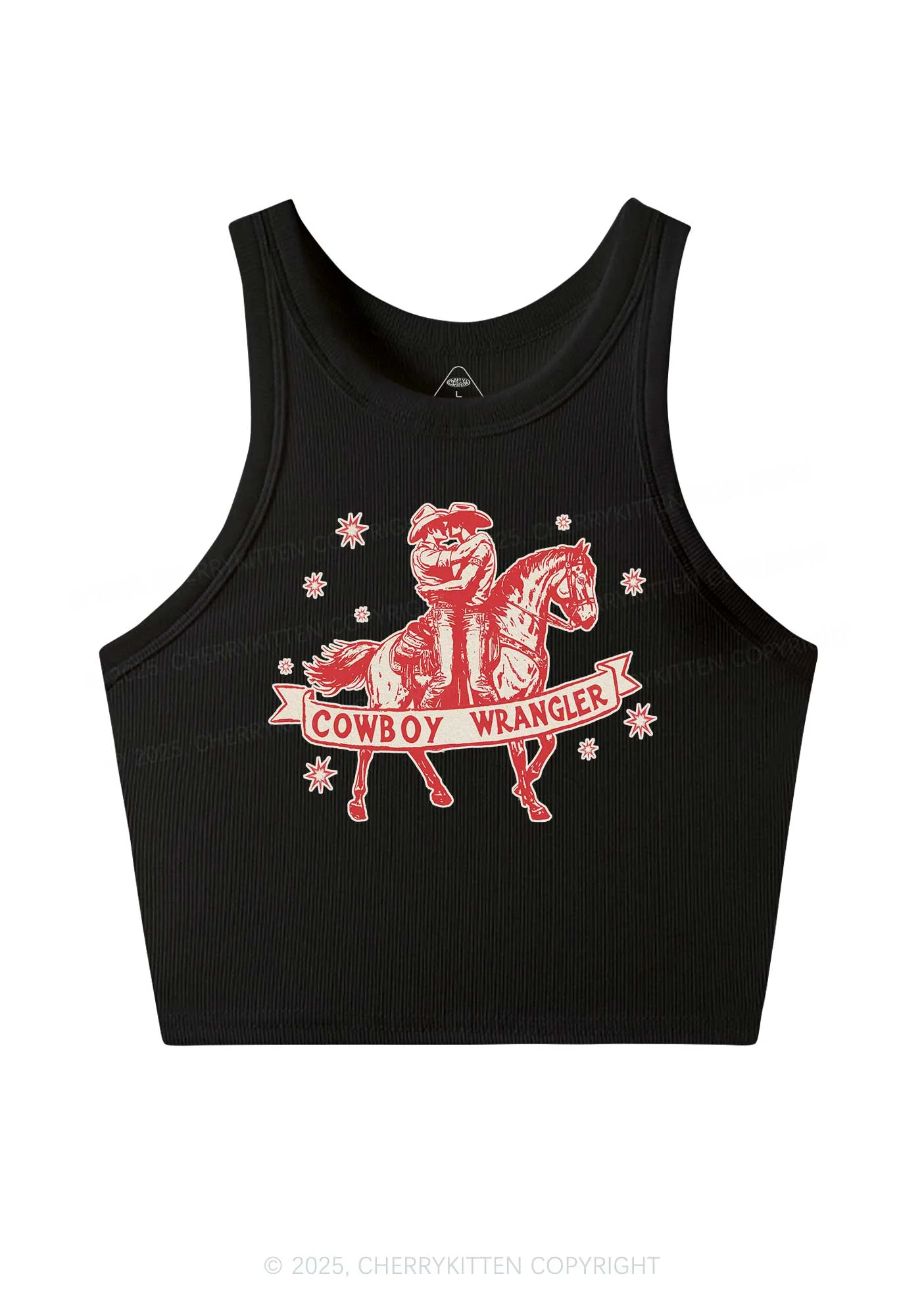 Cowboy Wrangler Pride Y2K Crop Tank Top Cherrykitten - Image 3