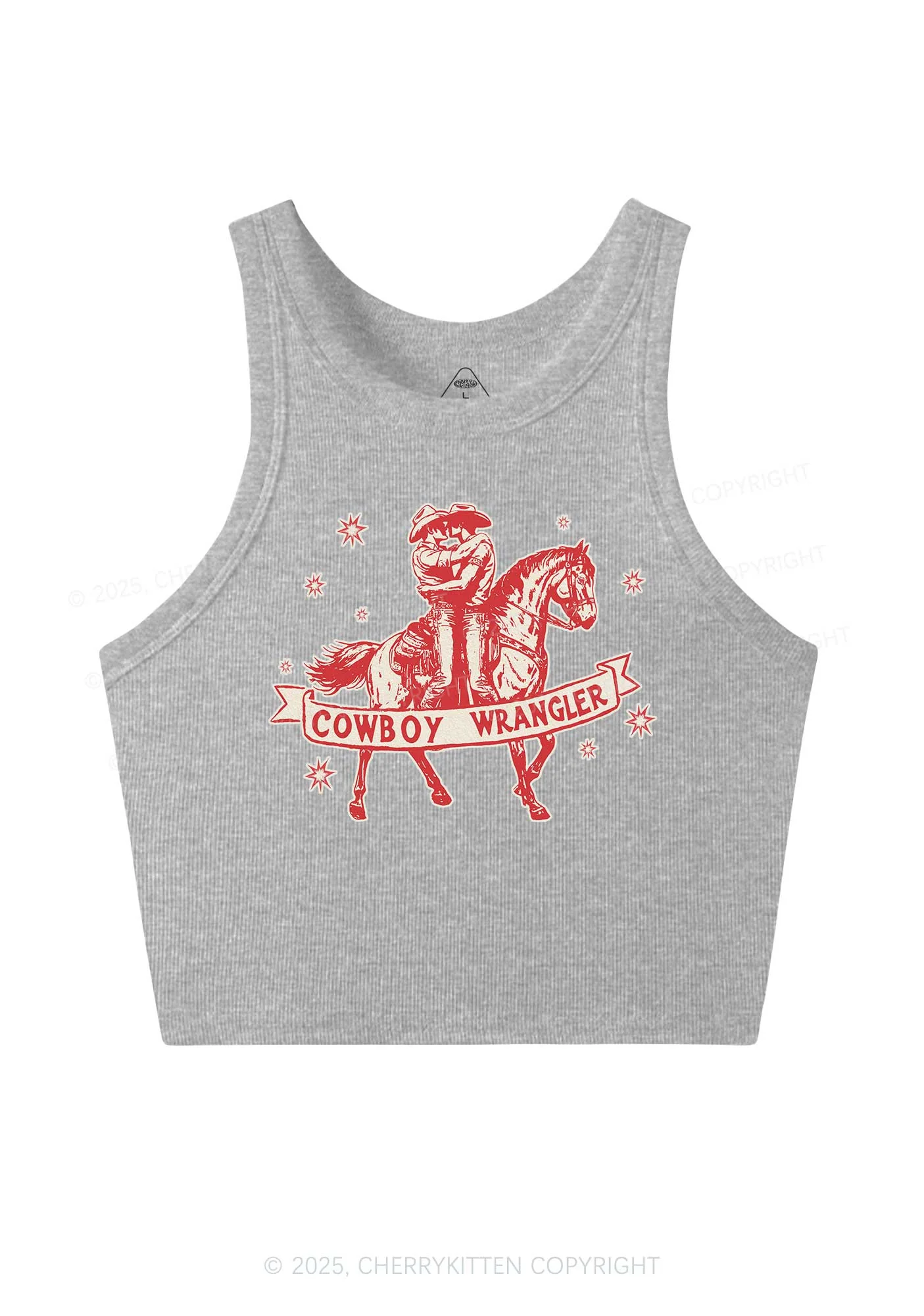Cowboy Wrangler Pride Y2K Crop Tank Top Cherrykitten - Image 4