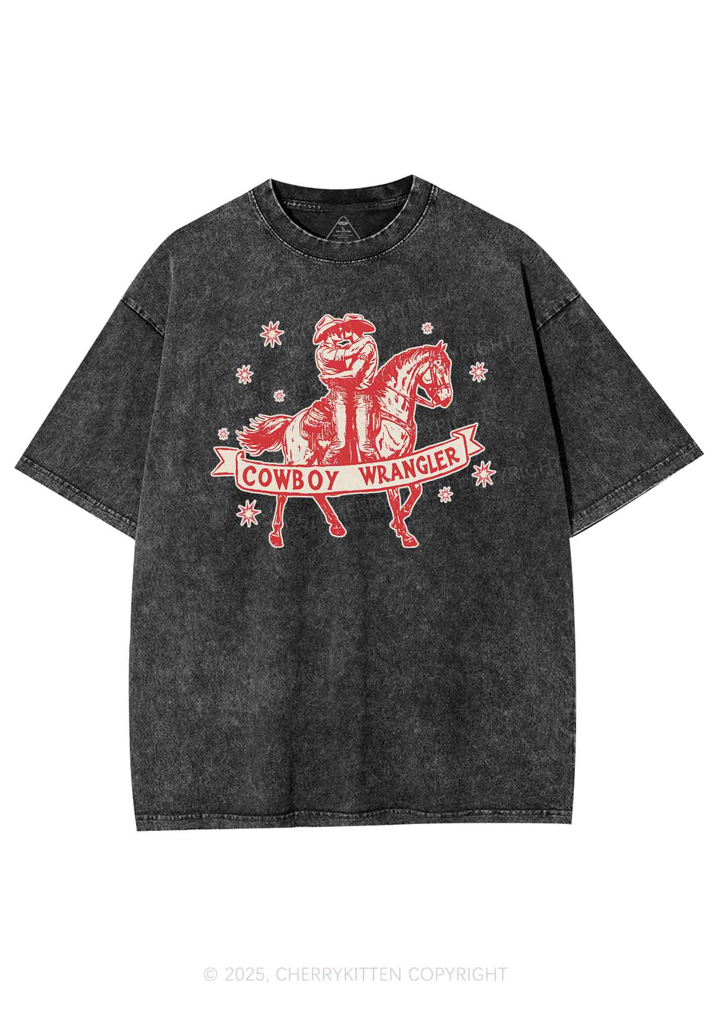 Cowboy Wrangler Pride Y2K Shirts Washed Tee Cherrykitten - Image 3