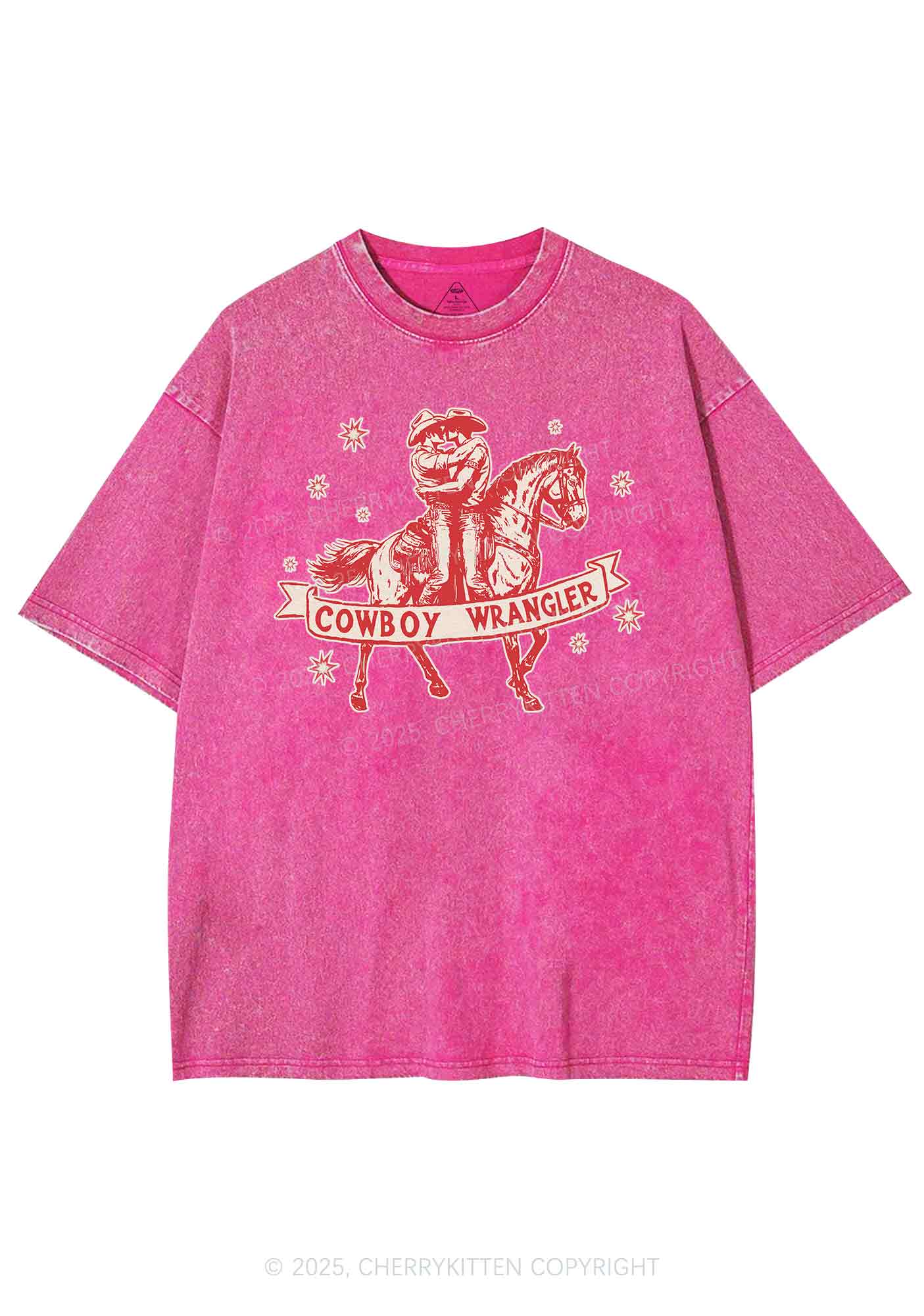 Cowboy Wrangler Pride Y2K Shirts Washed Tee Cherrykitten - Image 4