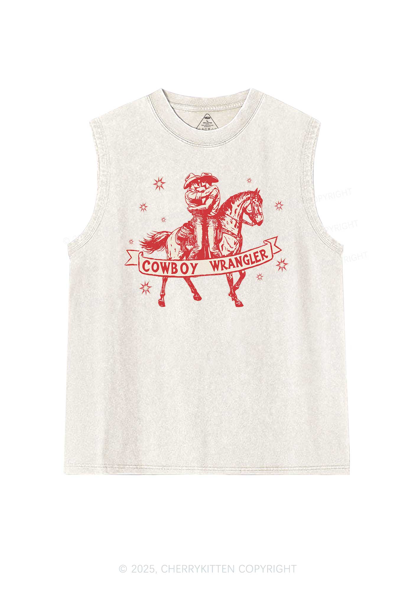 Cowboy Wrangler Pride Y2K Washed Muscle Tank Cherrykitten - Image 3
