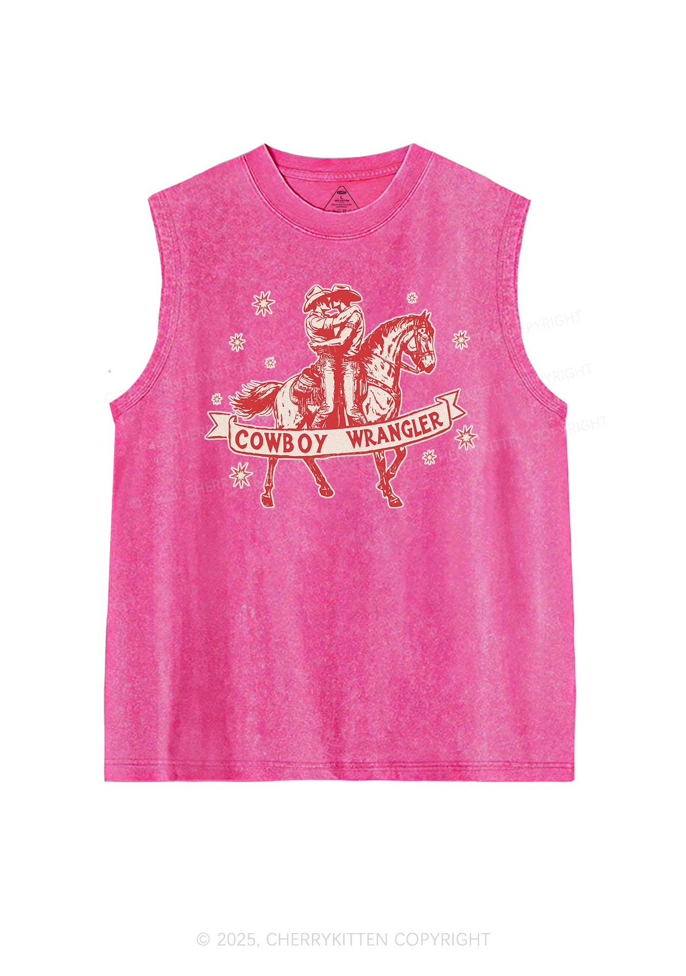 Cowboy Wrangler Pride Y2K Washed Muscle Tank Cherrykitten - Image 4
