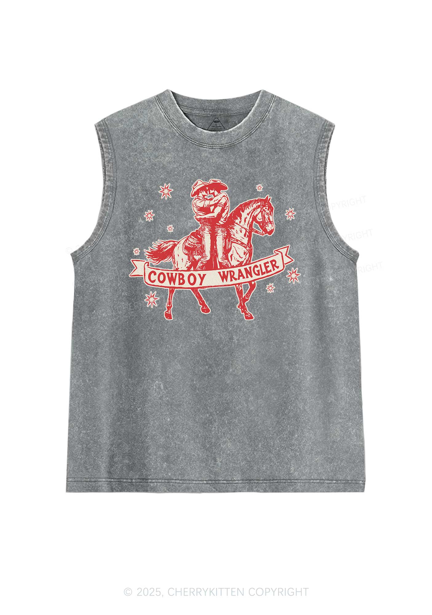 Cowboy Wrangler Pride Y2K Washed Muscle Tank Cherrykitten - Image 6