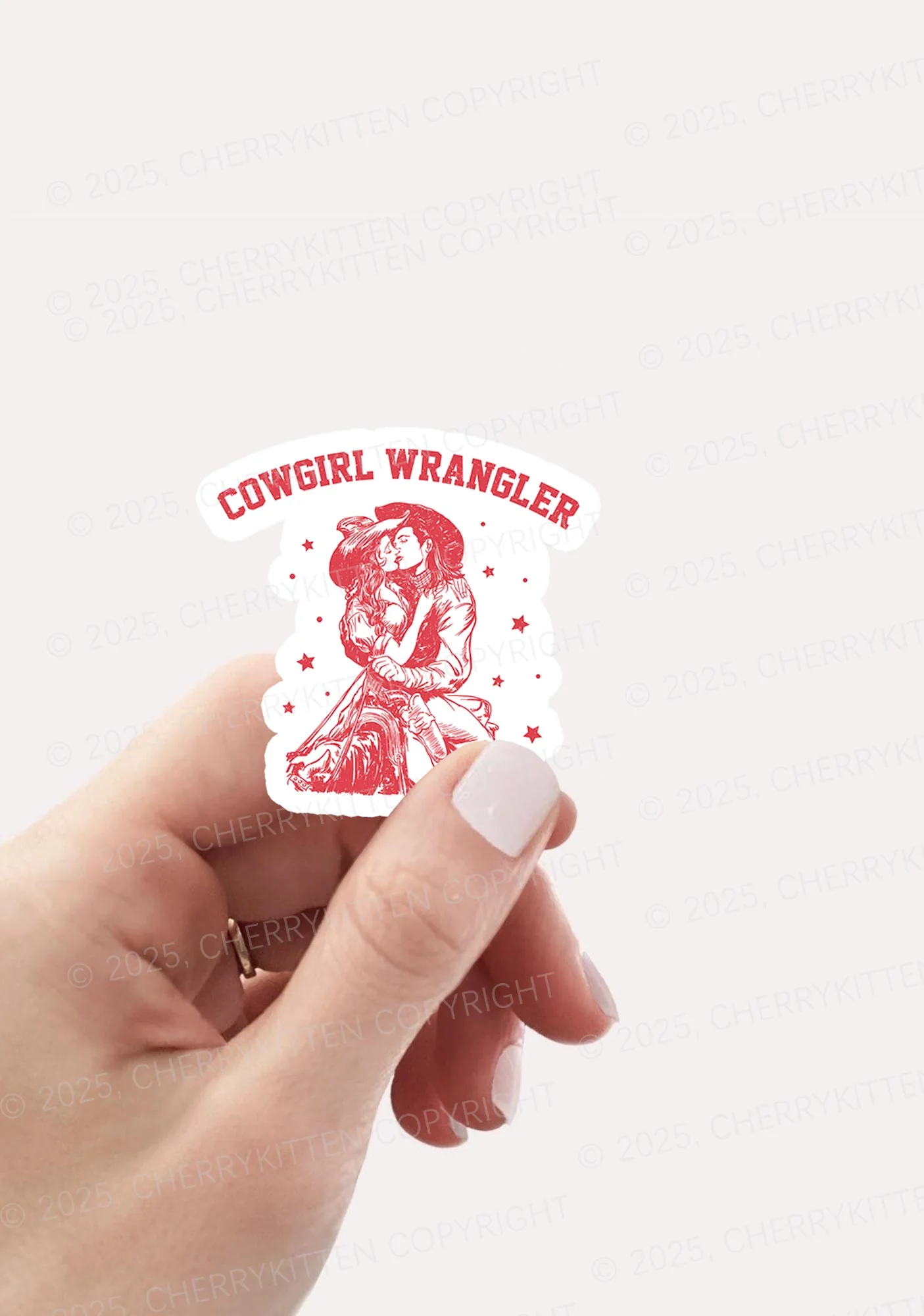 Cowgirl Wrangler Pride 1Pc Y2K Sticker Cherrykitten - Image 2