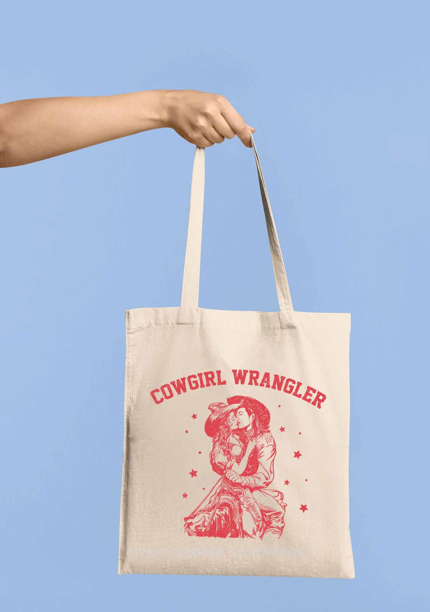 Cowgirl Wrangler Pride Y2K Canvas Tote Bag Cherrykitten - Image 2