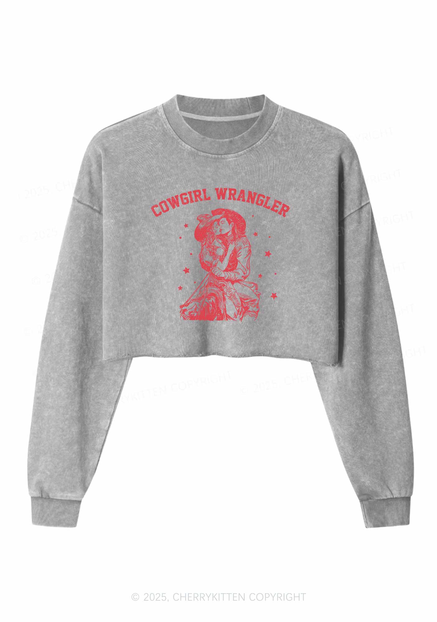 Cowgirl Wrangler Pride Y2K Crop Washed Sweatshirts Cherrykitten - Image 5