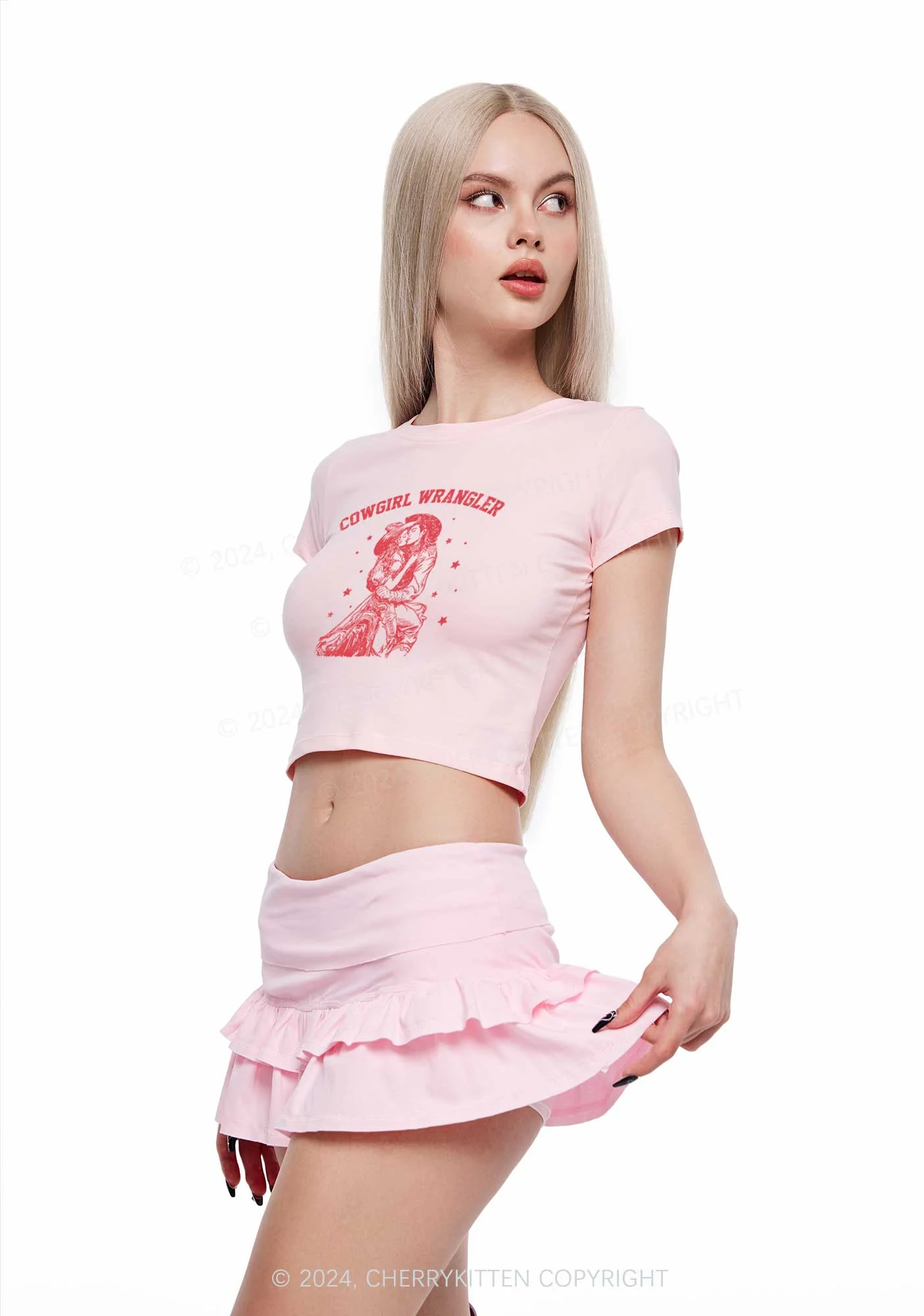 Cowgirl Wrangler Y2K Baby Tee Cherrykitten - Image 4