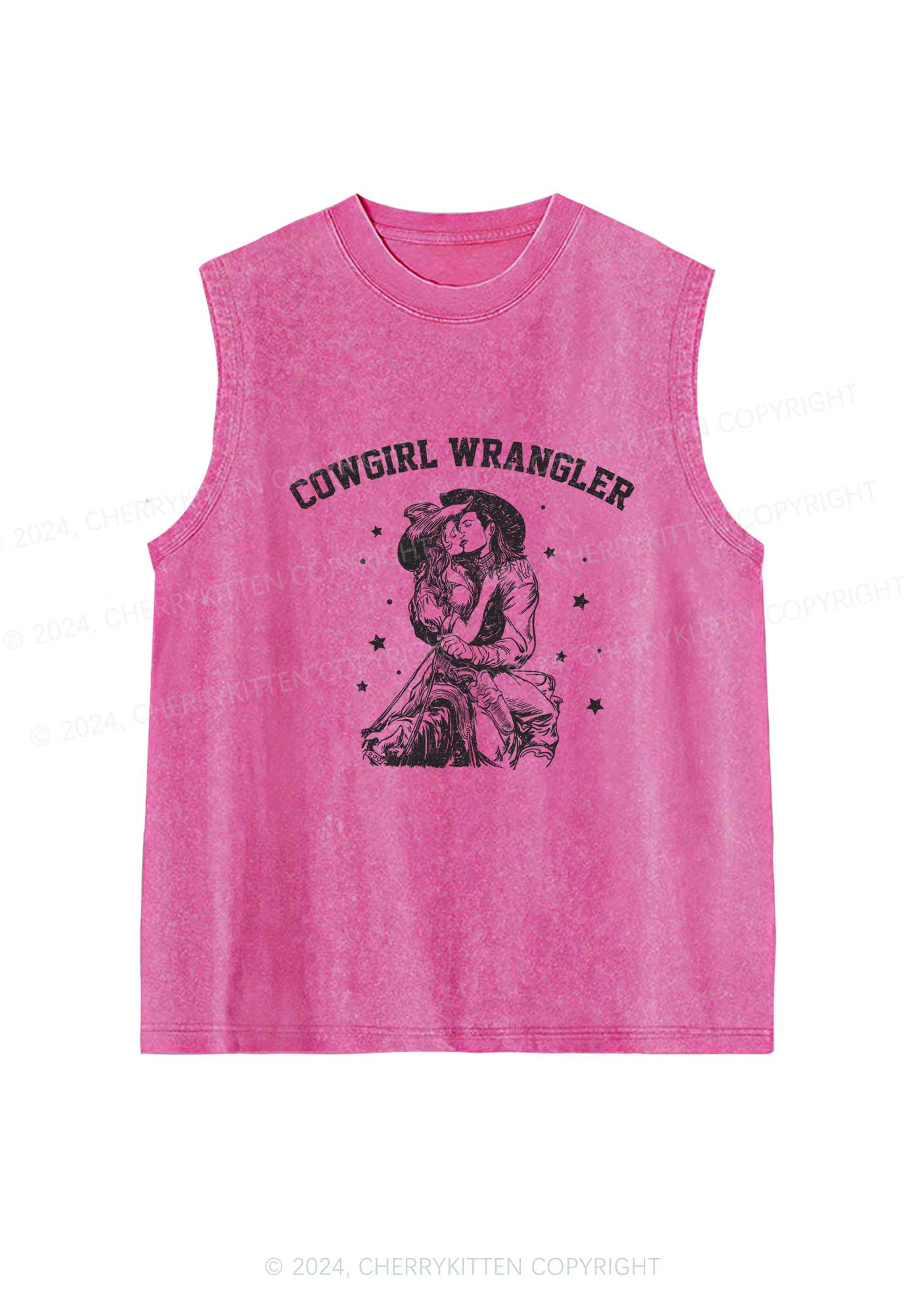 Cowgirl Wrangler Y2K Washed Tank Cherrykitten - Image 3