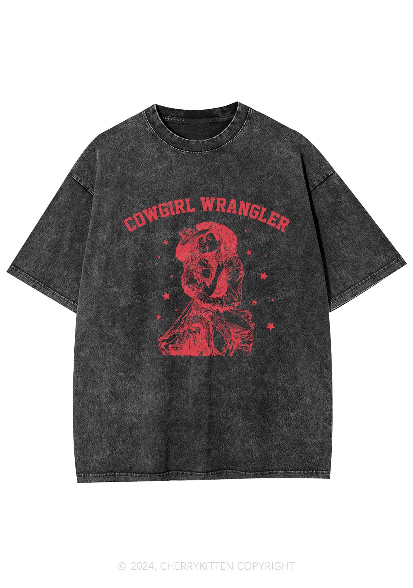 Cowgirl Wrangler Y2K Washed Tee Cherrykitten - Image 7