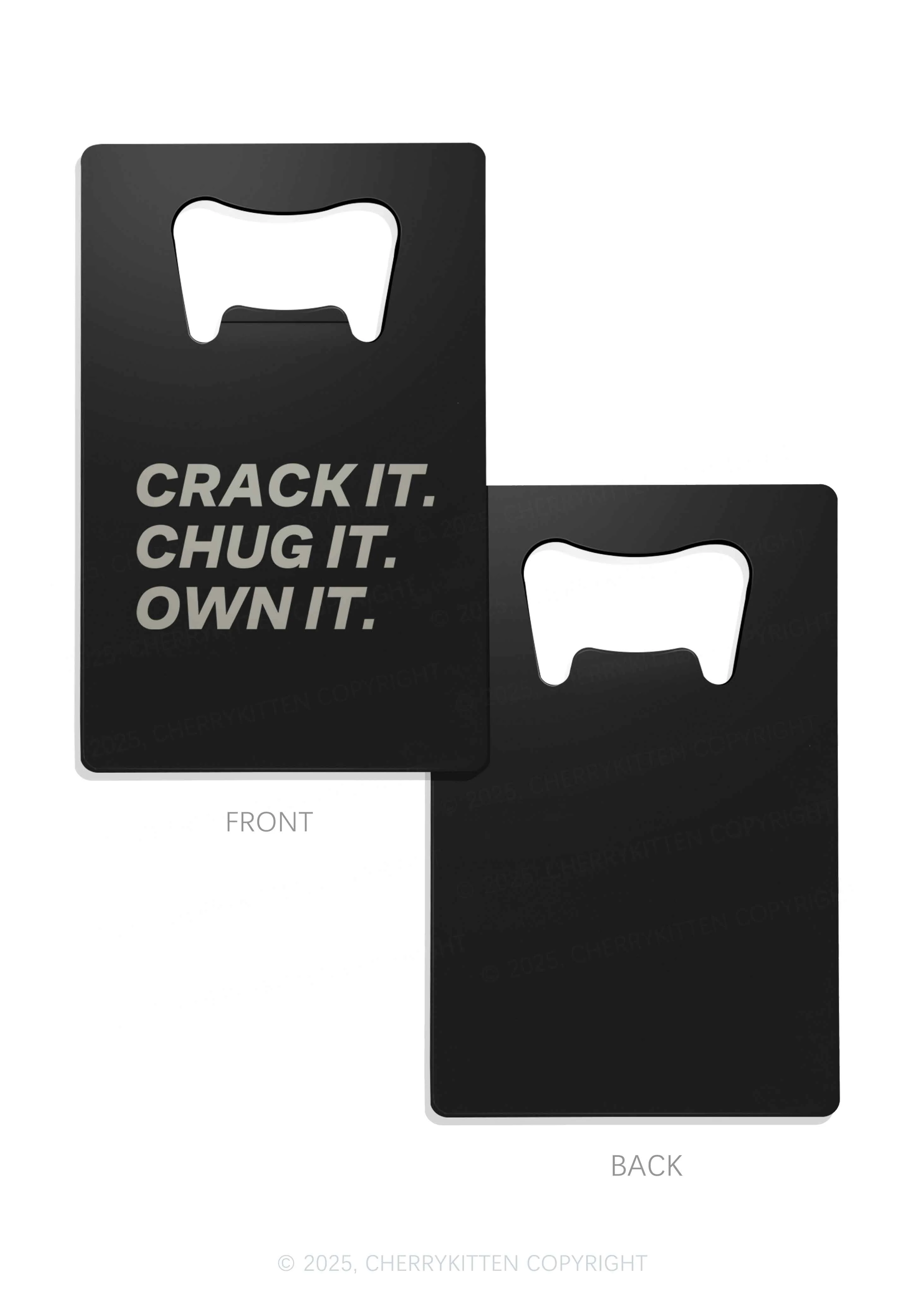 Crack Chug Own Y2K Credit Card Bottle Openers Cherrykitten - Image 3