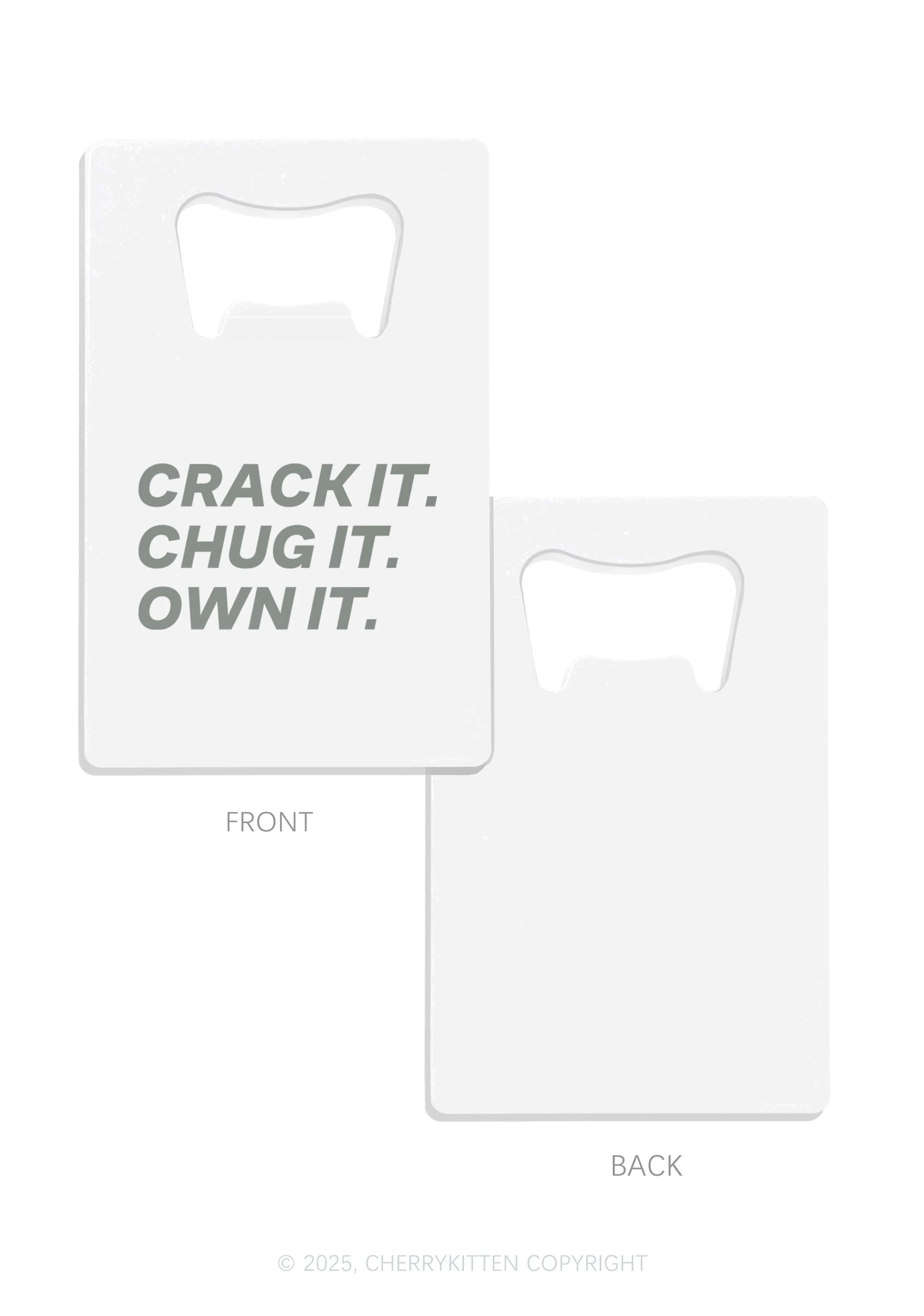 Crack Chug Own Y2K Credit Card Bottle Openers Cherrykitten - Image 4