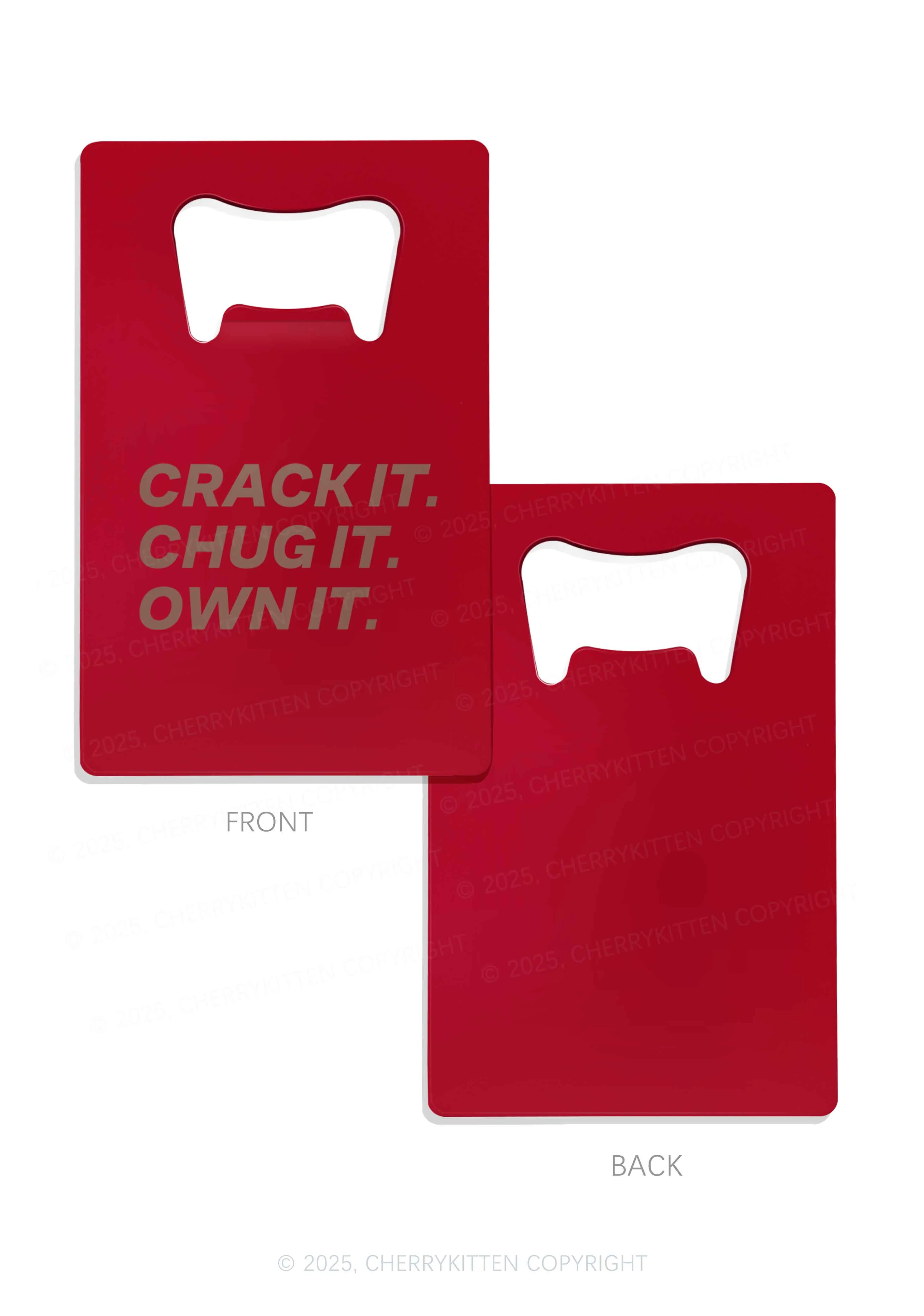 Crack Chug Own Y2K Credit Card Bottle Openers Cherrykitten - Image 5
