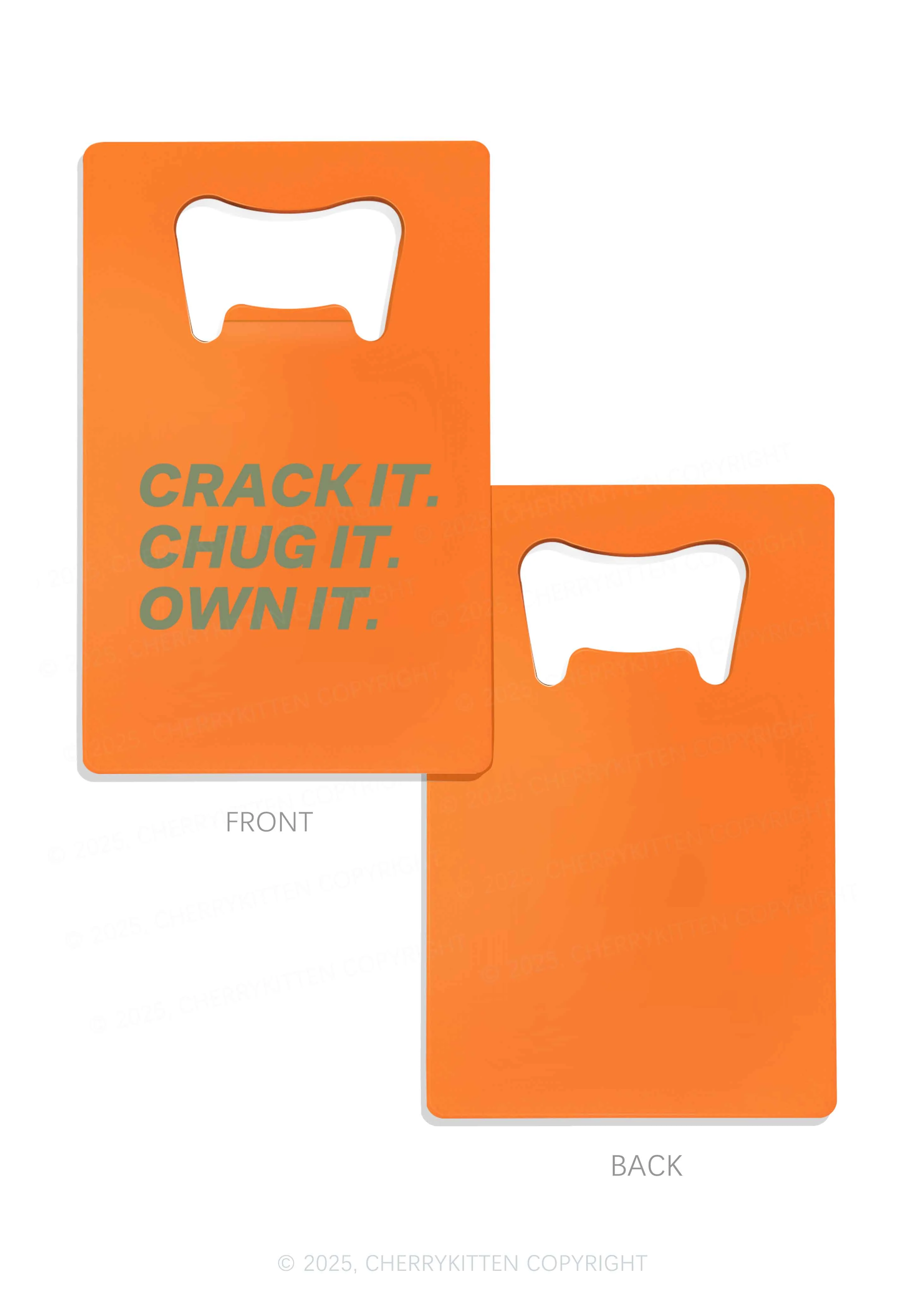 Crack Chug Own Y2K Credit Card Bottle Openers Cherrykitten - Image 7