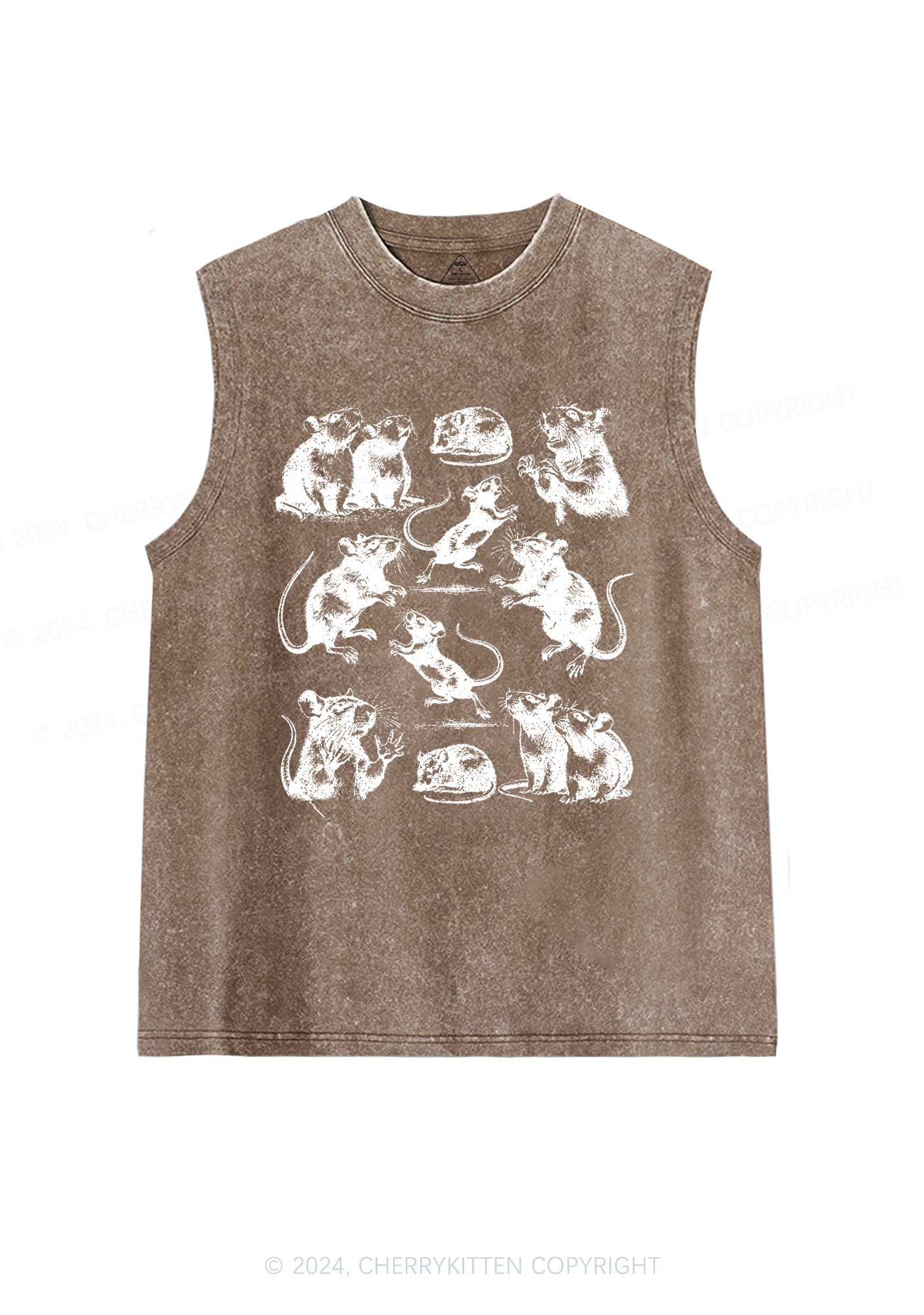 Crazy Rats Y2K Washed Tank Cherrykitten - Image 5