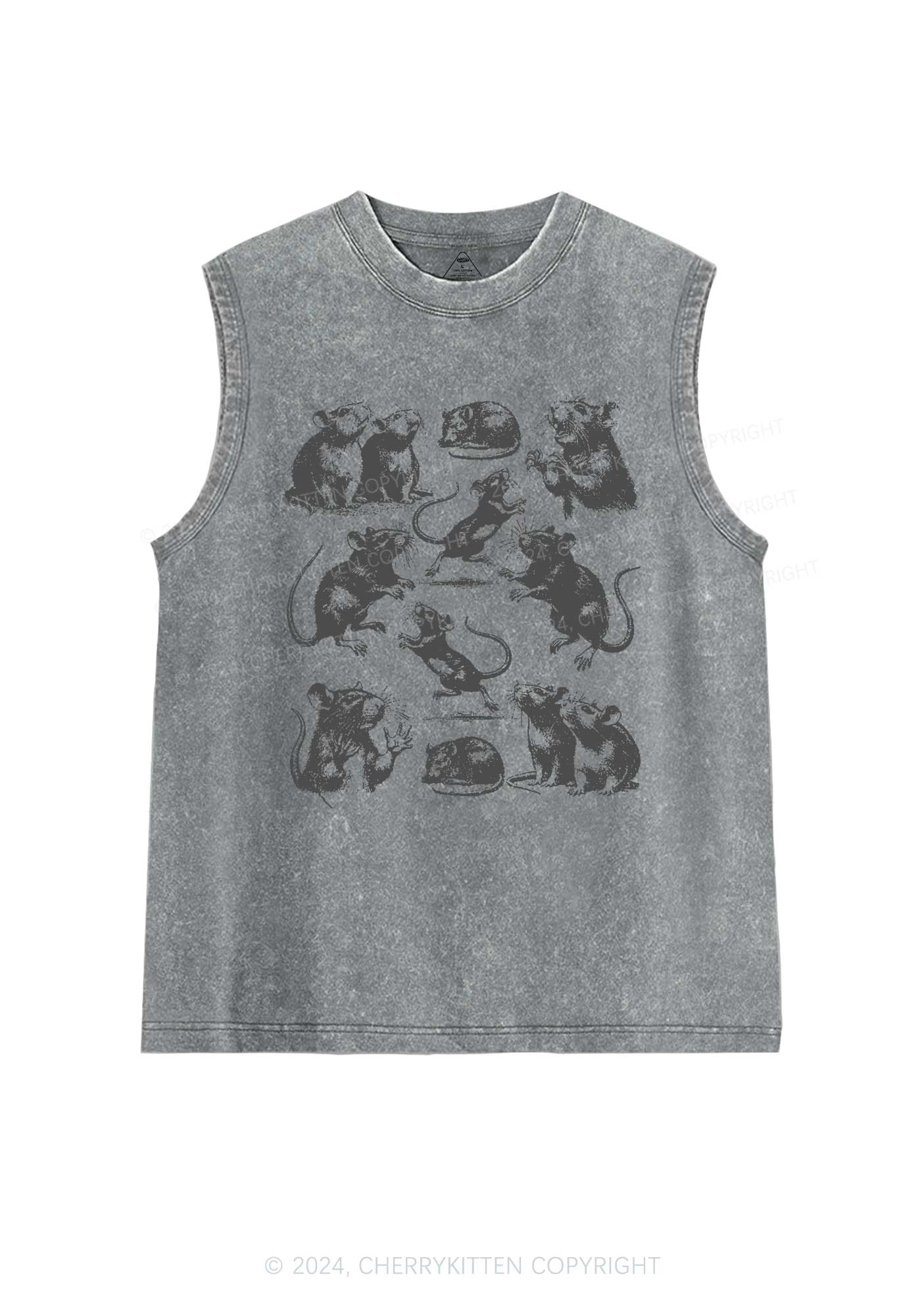 Crazy Rats Y2K Washed Tank Cherrykitten - Image 6