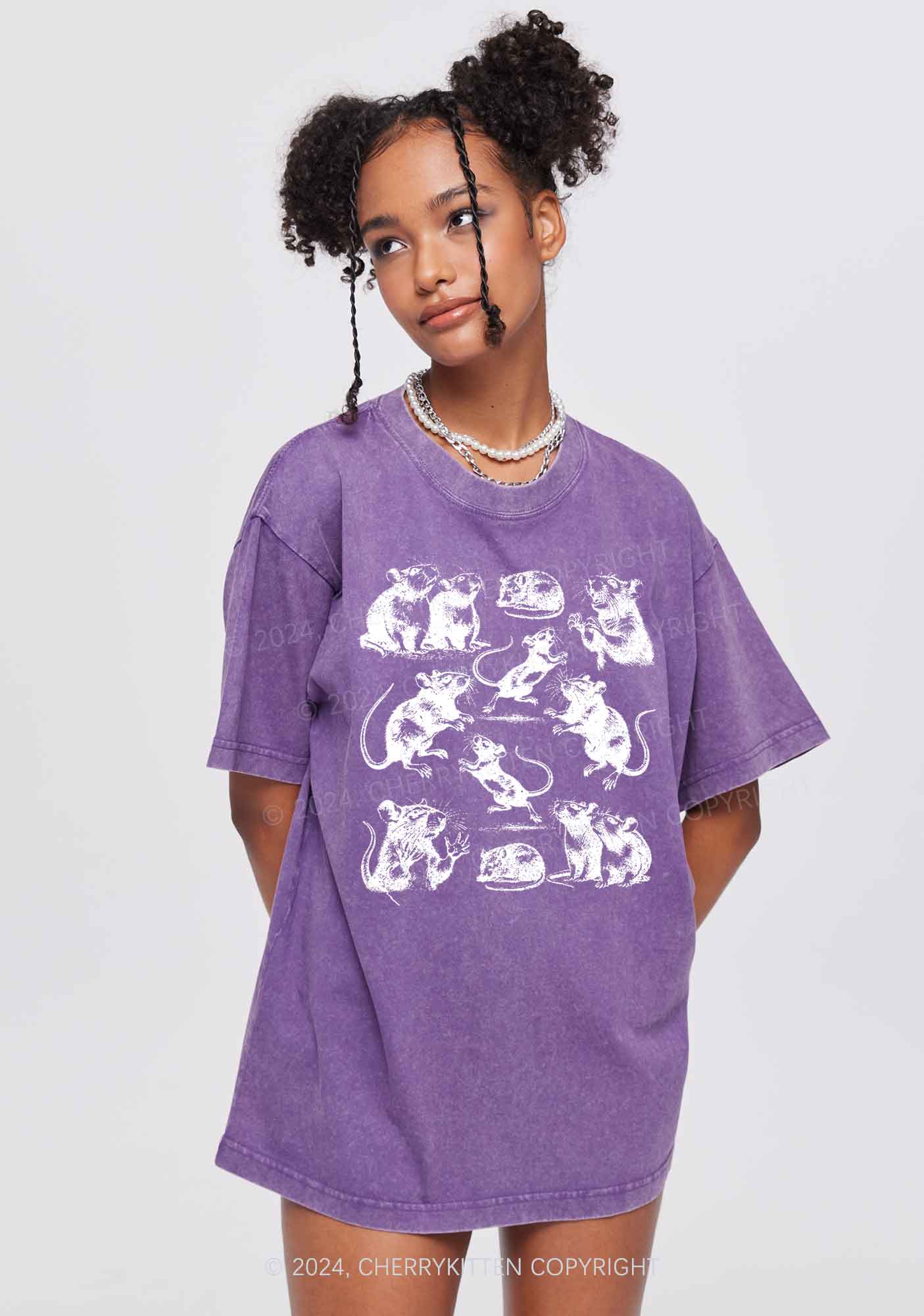 Crazy Rats Y2K Washed Tee Cherrykitten - Image 3