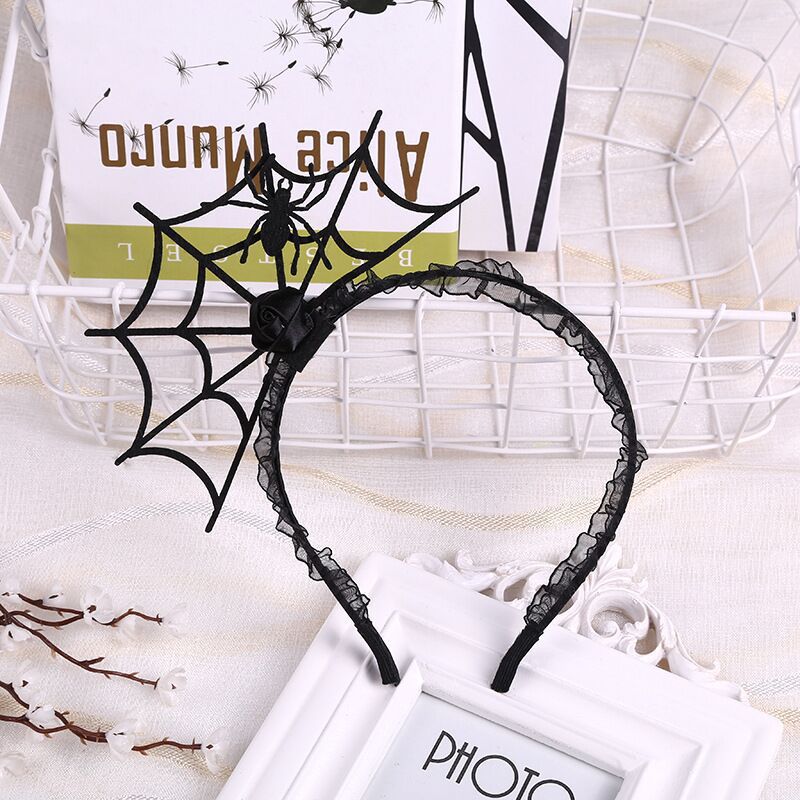 Creative Spider Web Halloween Party Y2K Hairband - Image 2