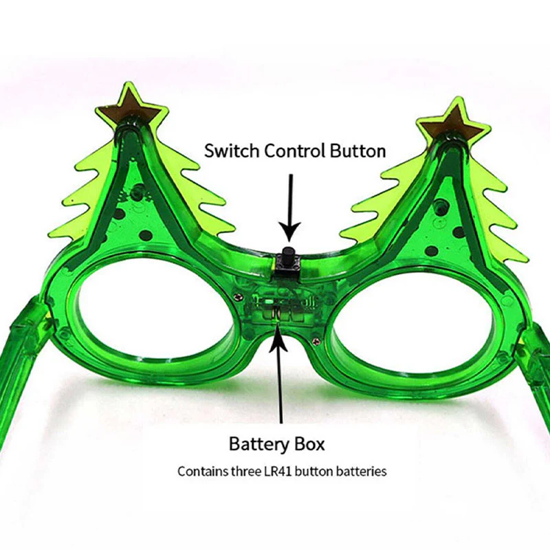 Creative Y2K Christmas Tree Glowing Glasses - Image 3