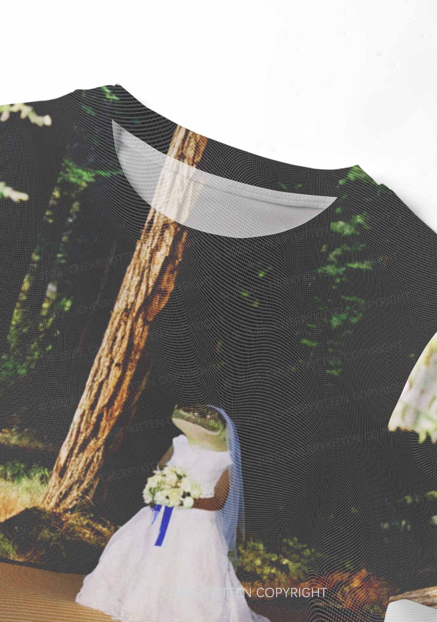 Crocodile Bride Y2K Mesh Crop Top Cherrykitten - Image 3