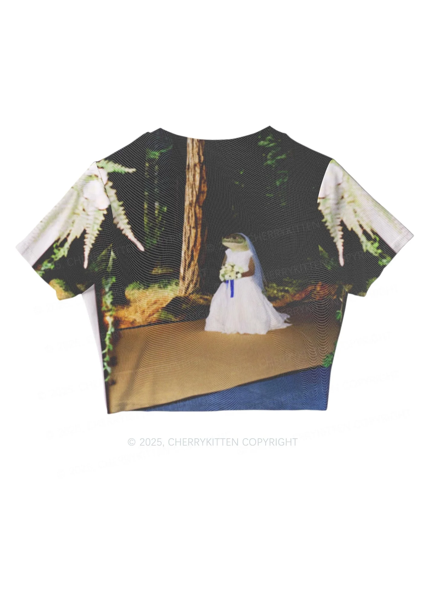 Crocodile Bride Y2K Mesh Crop Top Cherrykitten - Image 5