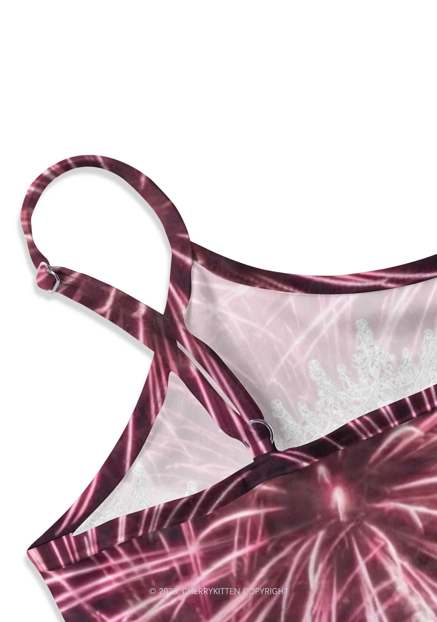 Crowned Rats Valentine's Day Y2K Print Slip Dress Cherrykitten - Image 2
