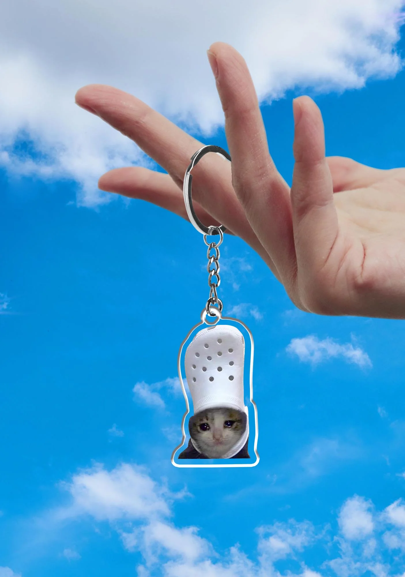 Crying Cat 1Pc Y2K Keychain Cherrykitten - Image 2