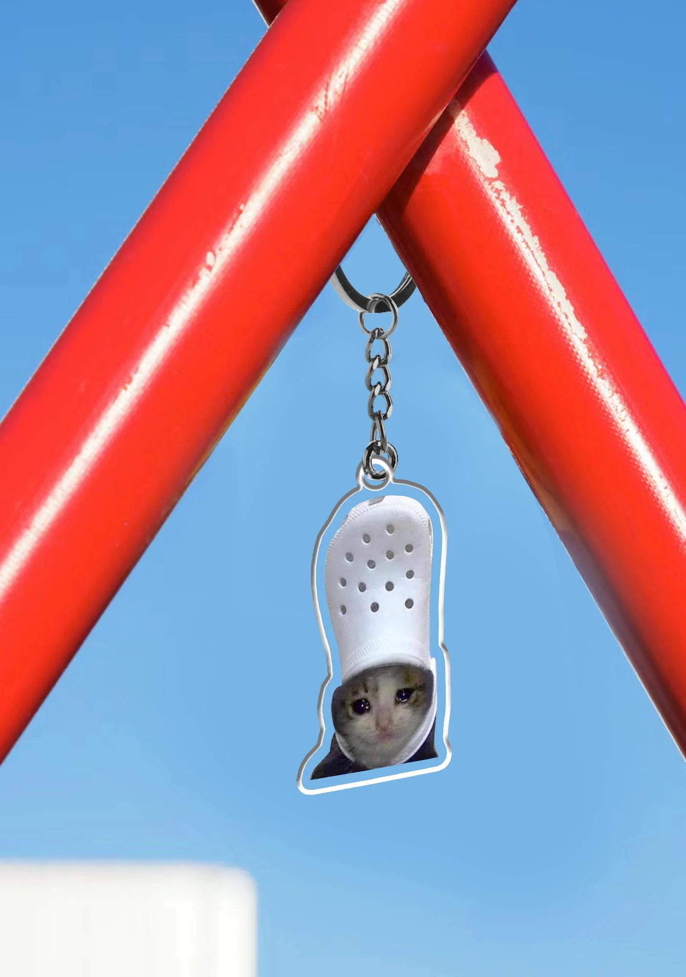 Crying Cat 1Pc Y2K Keychain Cherrykitten - Image 3