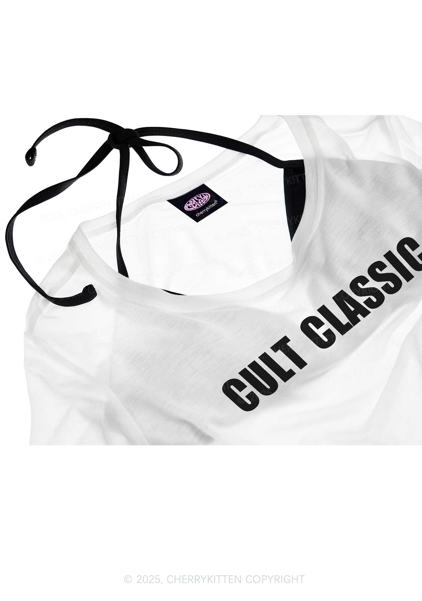 Cult Classic Y2K Sheer Crop Tee Cherrykitten - Image 4