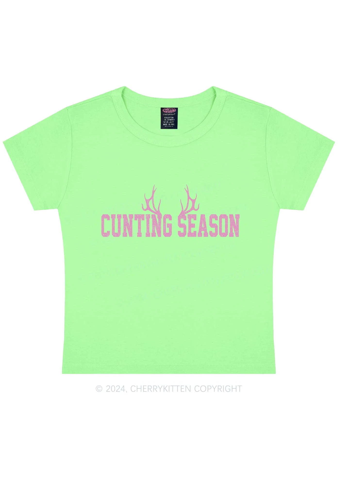 Cunting Season Y2K Baby Tee Cherrykitten - Image 12