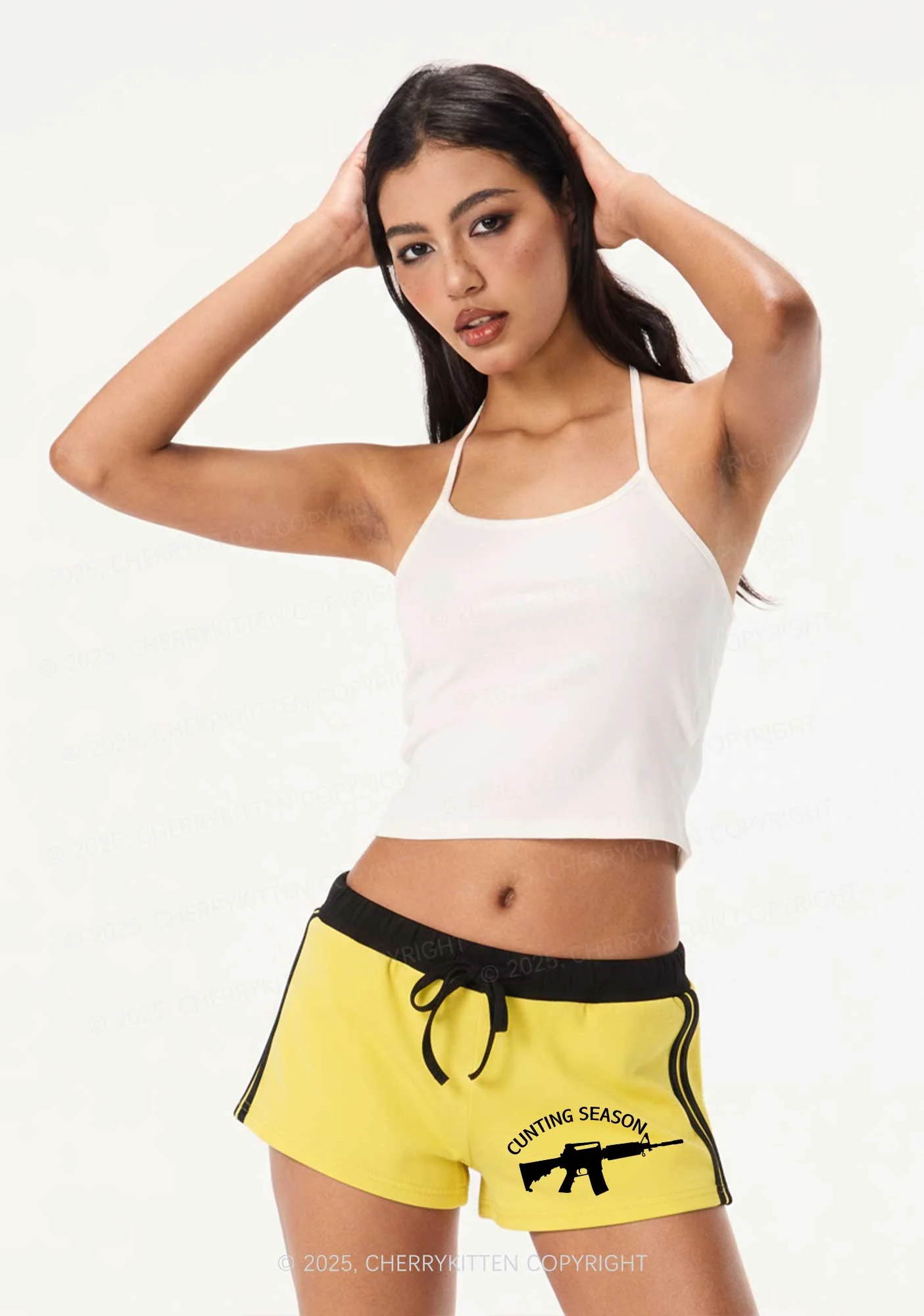 Cunting Season Y2K Drawstring Mini Shorts Cherrykitten - Image 2