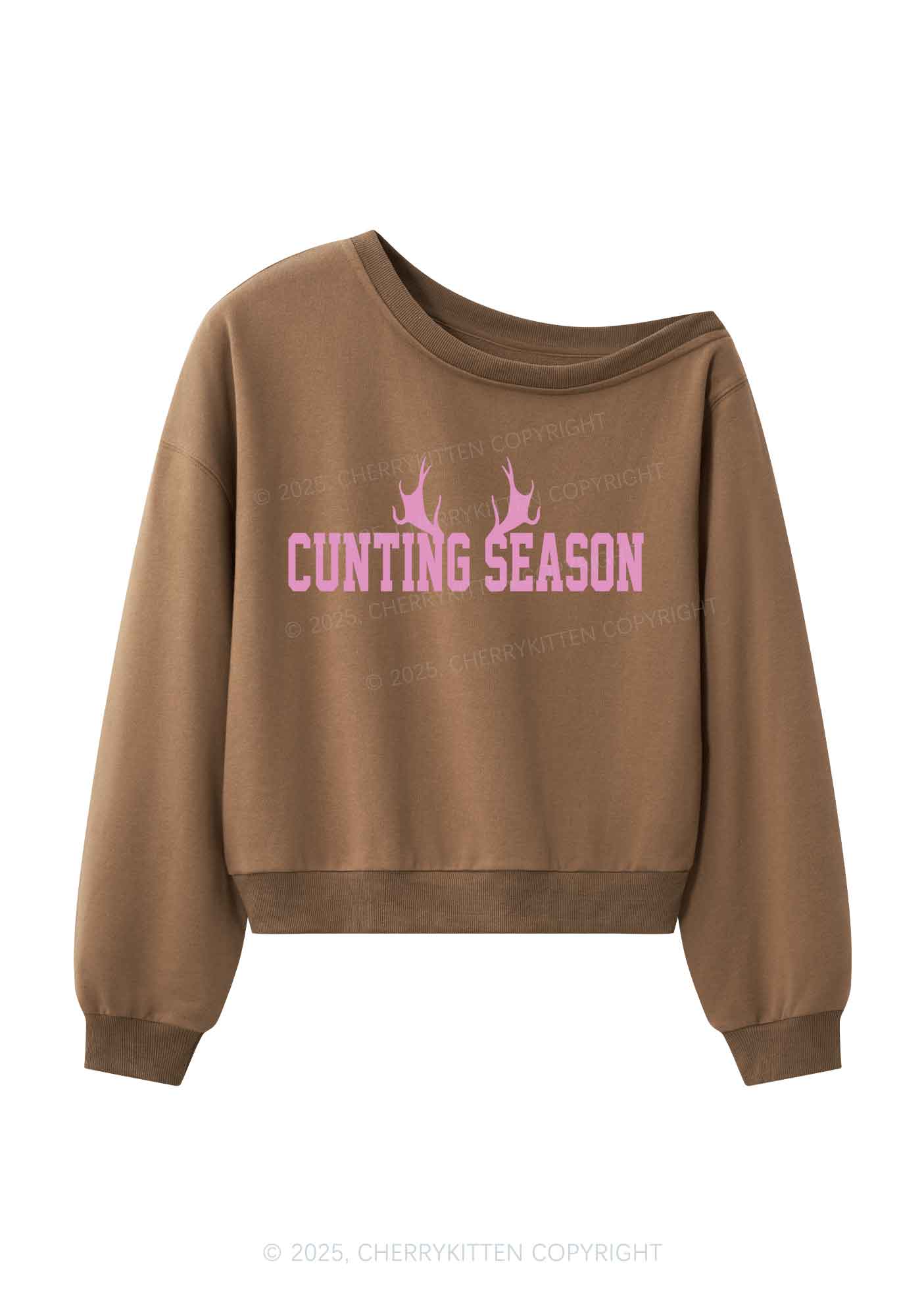 Cunting Season Y2K Off Shoulder Sweatshirts Cherrykitten - Image 3
