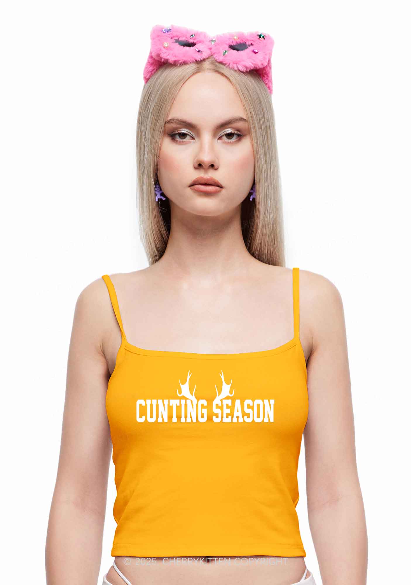 Cunting Season Y2K Spaghetti Strap Cami Cherrykitten - Image 2