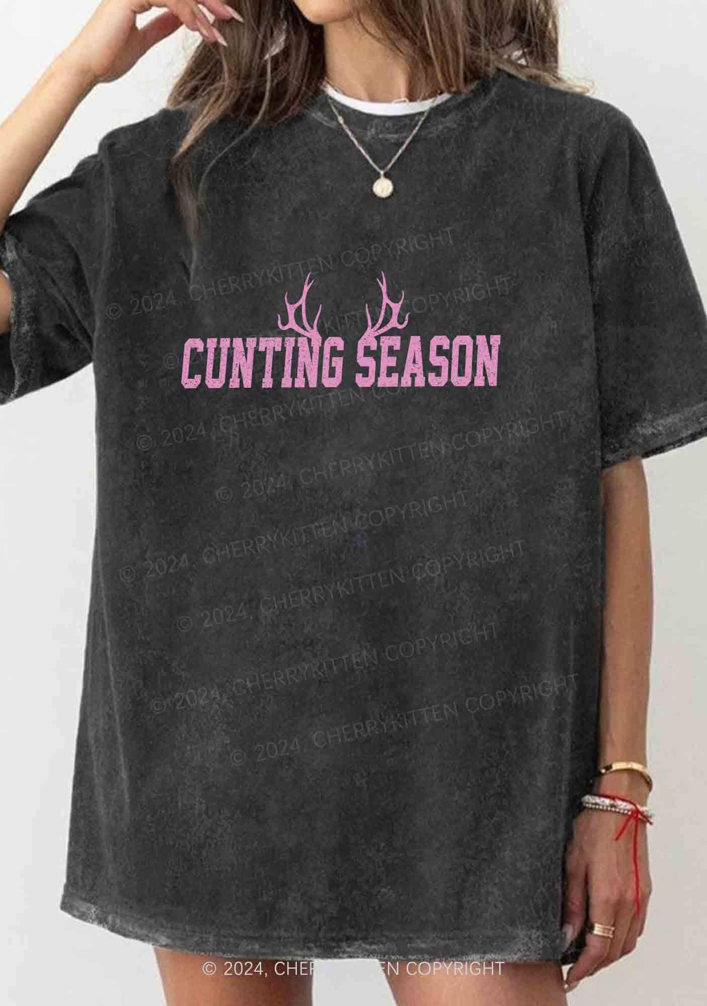 Cunting Season Y2K Washed Tee Cherrykitten - Image 2