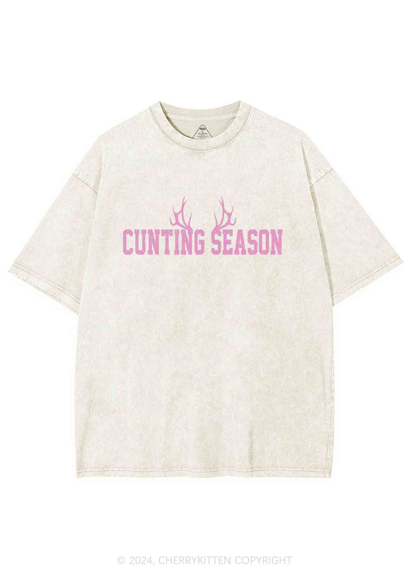 Cunting Season Y2K Washed Tee Cherrykitten - Image 4