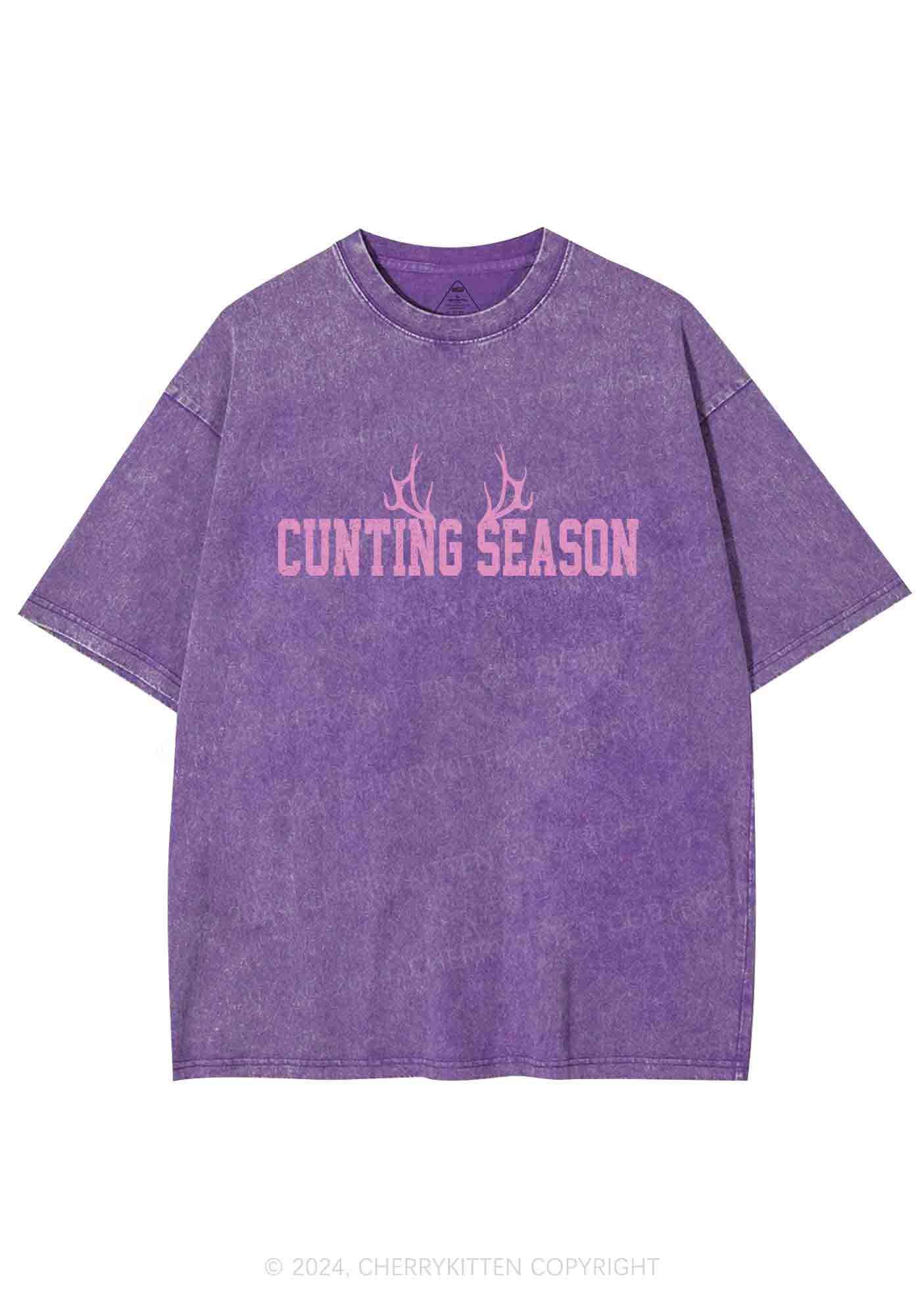 Cunting Season Y2K Washed Tee Cherrykitten - Image 5