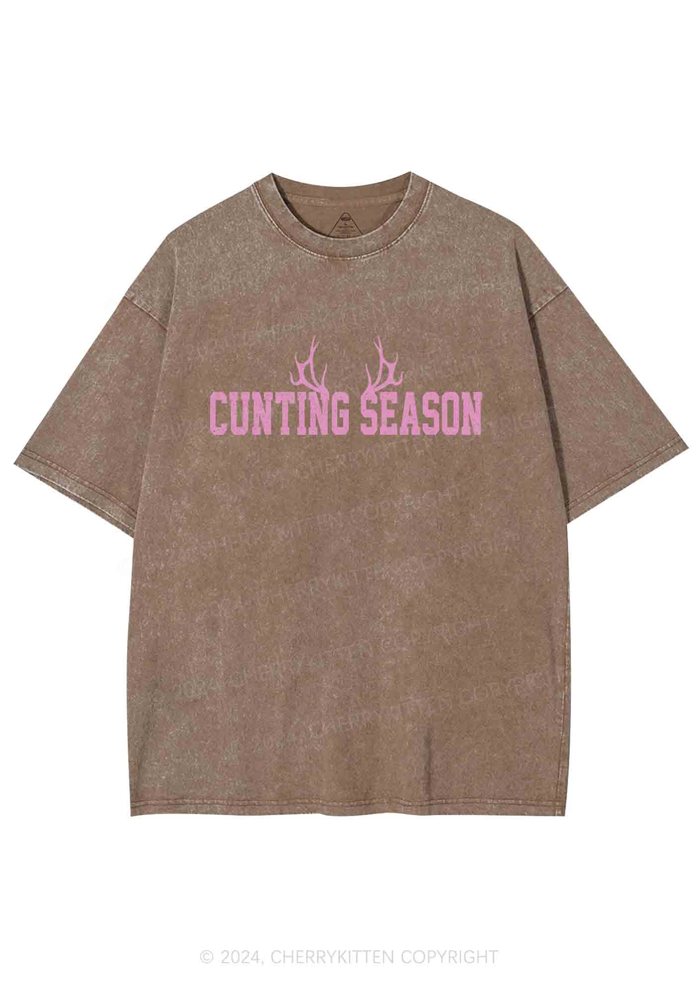 Cunting Season Y2K Washed Tee Cherrykitten - Image 6