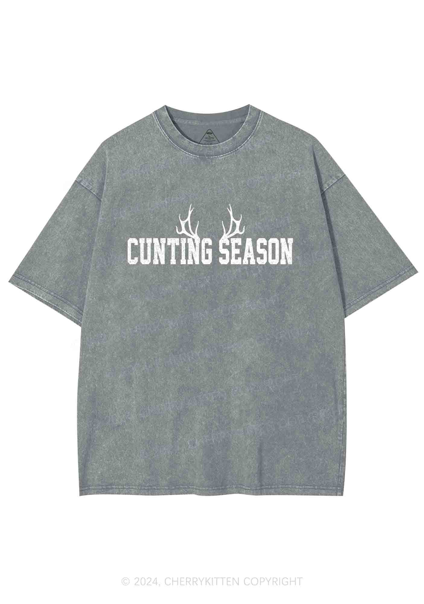 Cunting Season Y2K Washed Tee Cherrykitten - Image 7