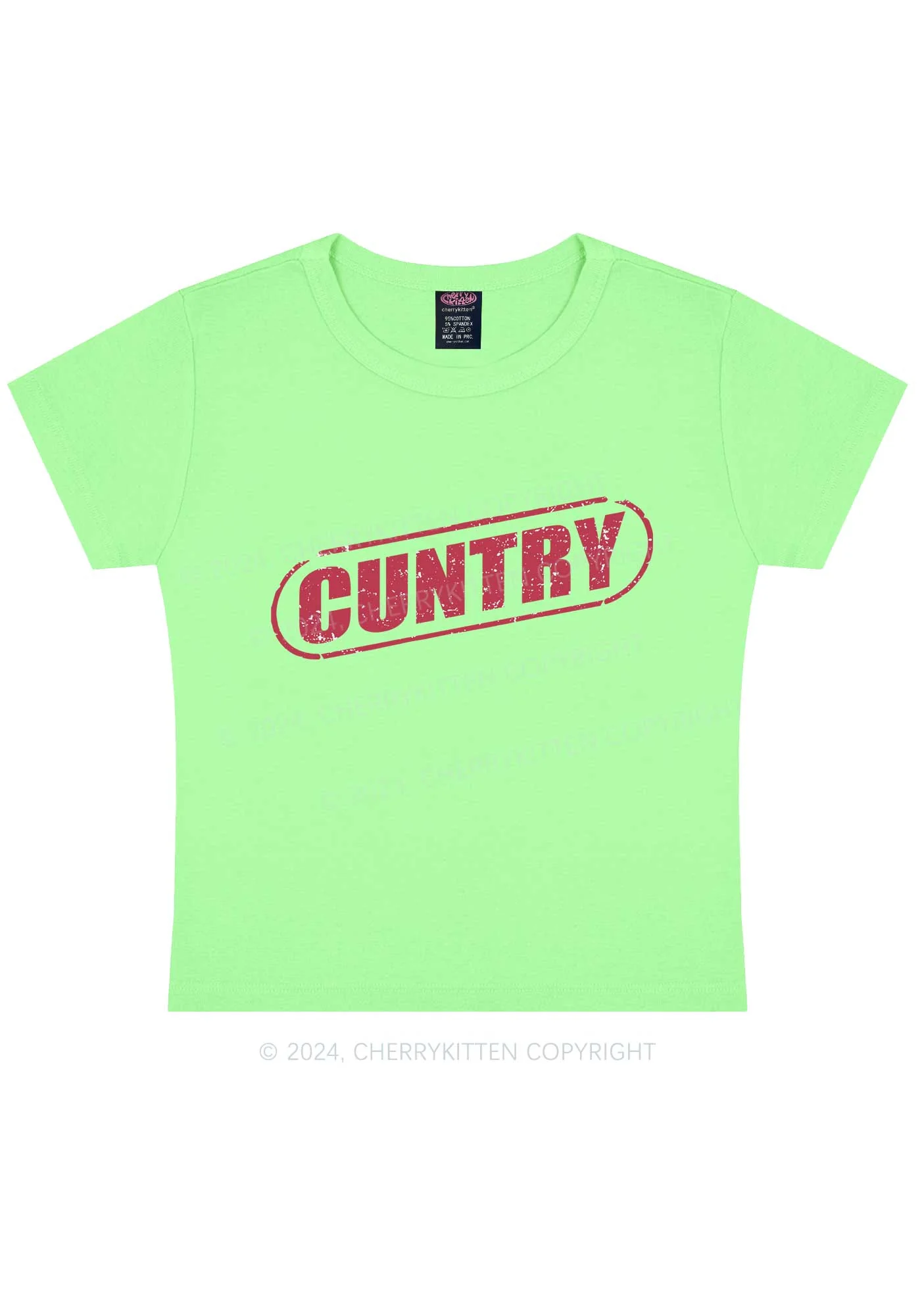 Cuntry Y2K Baby Tee Cherrykitten - Image 13