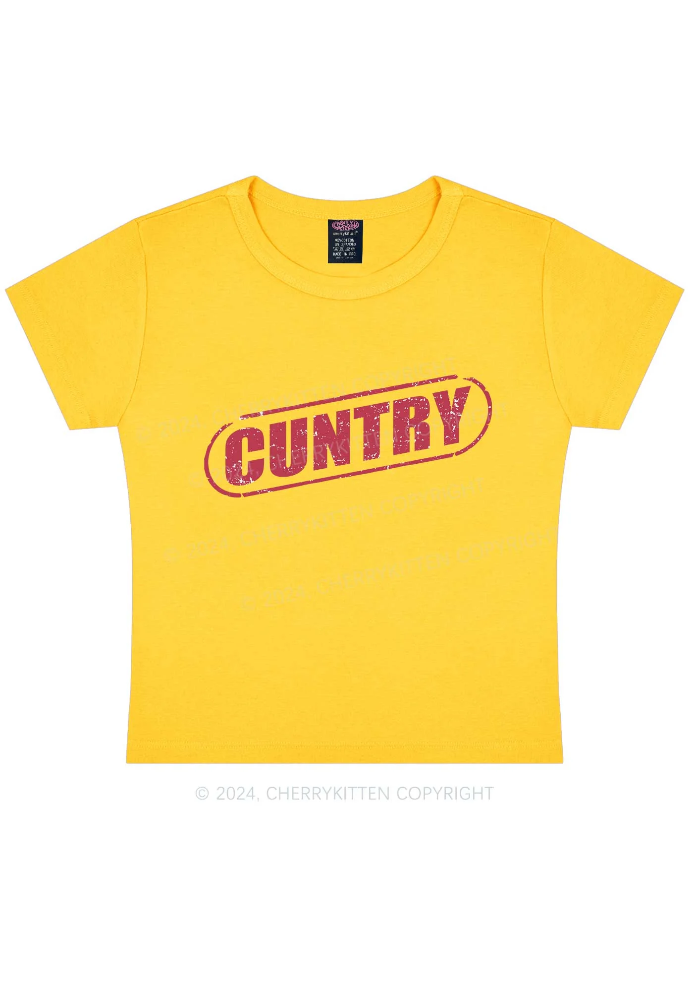 Cuntry Y2K Baby Tee Cherrykitten - Image 7